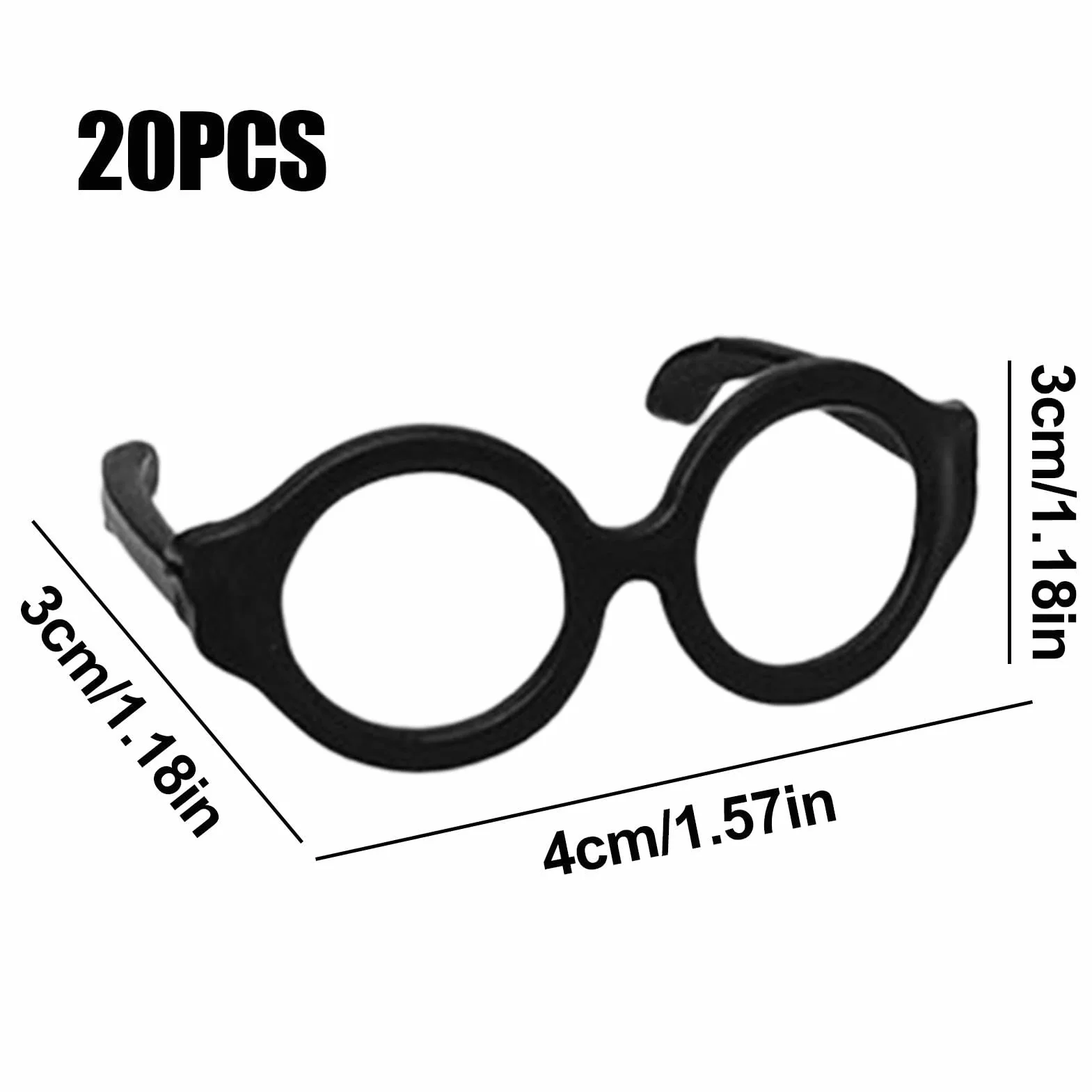 Occhiali per bambole,Occhiali per bambole, Occhiali da vestire per bambole senza lenti, 20 occhiali piccoli, occhiali per bambole da 7-12 pollici, per costumi per bambole, oggetti di