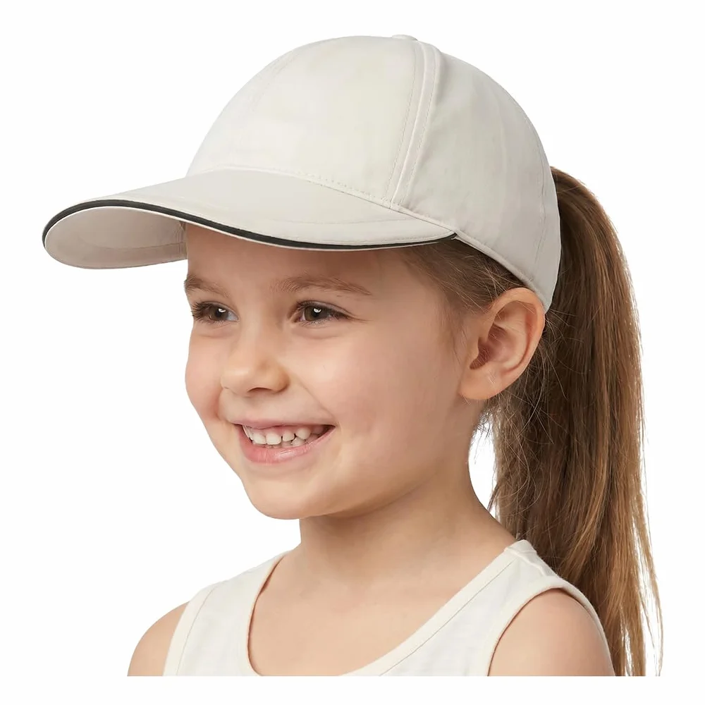 YAMEE Berretto da Baseball Estivo per Bambina Asciugatura Rapida Impermeabile,Cappello da Baseball Ragazze Leggero Regolabile Anti-UV,Cappellino Baseball con Visiera Cappelli Coda di Cavallo,Running