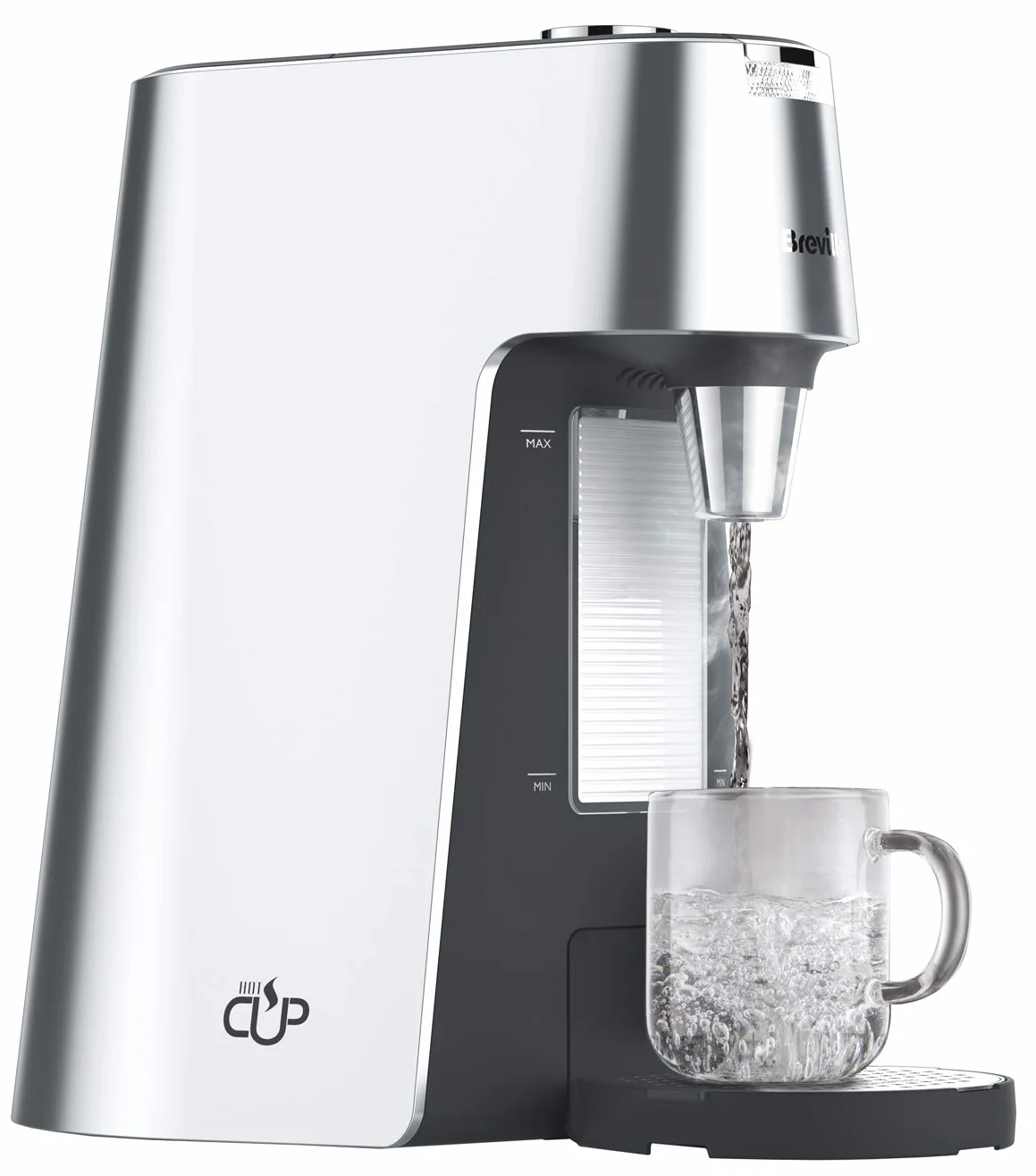 Breville HotCup VKT111 - Distributore di acqua calda, 3 kW, erogazione variabile e regolazione dell'altezza, 2 l, colore: argento
