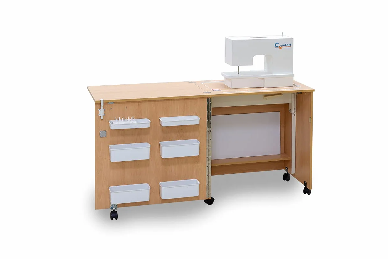 Comfort 1 | Mobiletto per Macchina da Cucire | (Lakeland Acaia Light, L (Air-lift 10 to 15 kg))
