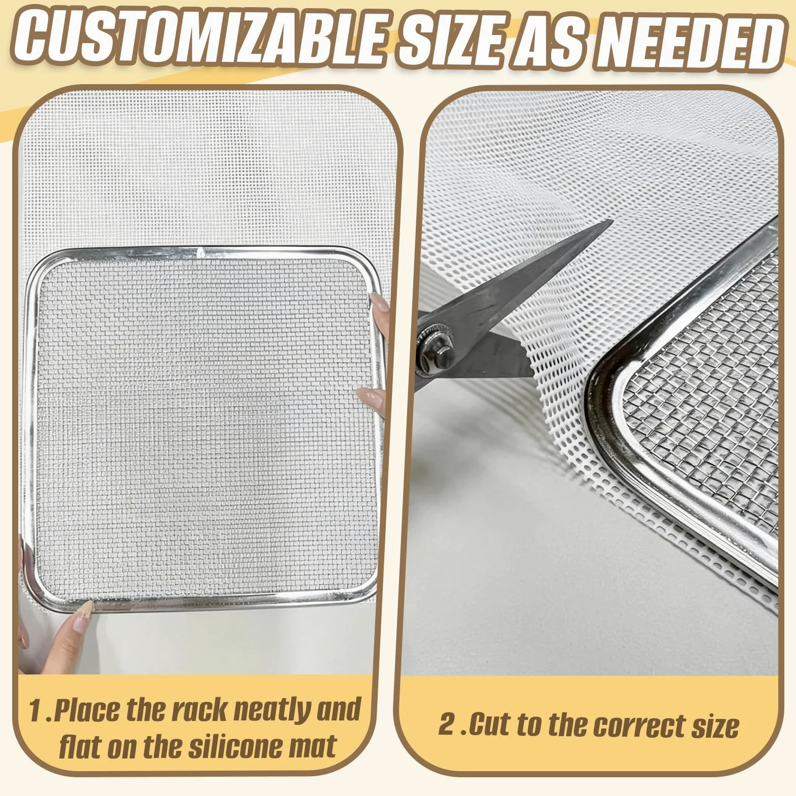 16 Pezzi Fogli Disidratatore in Silicone, 28 x 28 cm Pellicole Antiaderenti con Bordo, Riutilizzabili BPA-Free, Tappetini a Rete per Essiccatore di Frutta, Alimenti, Cottura al Forno