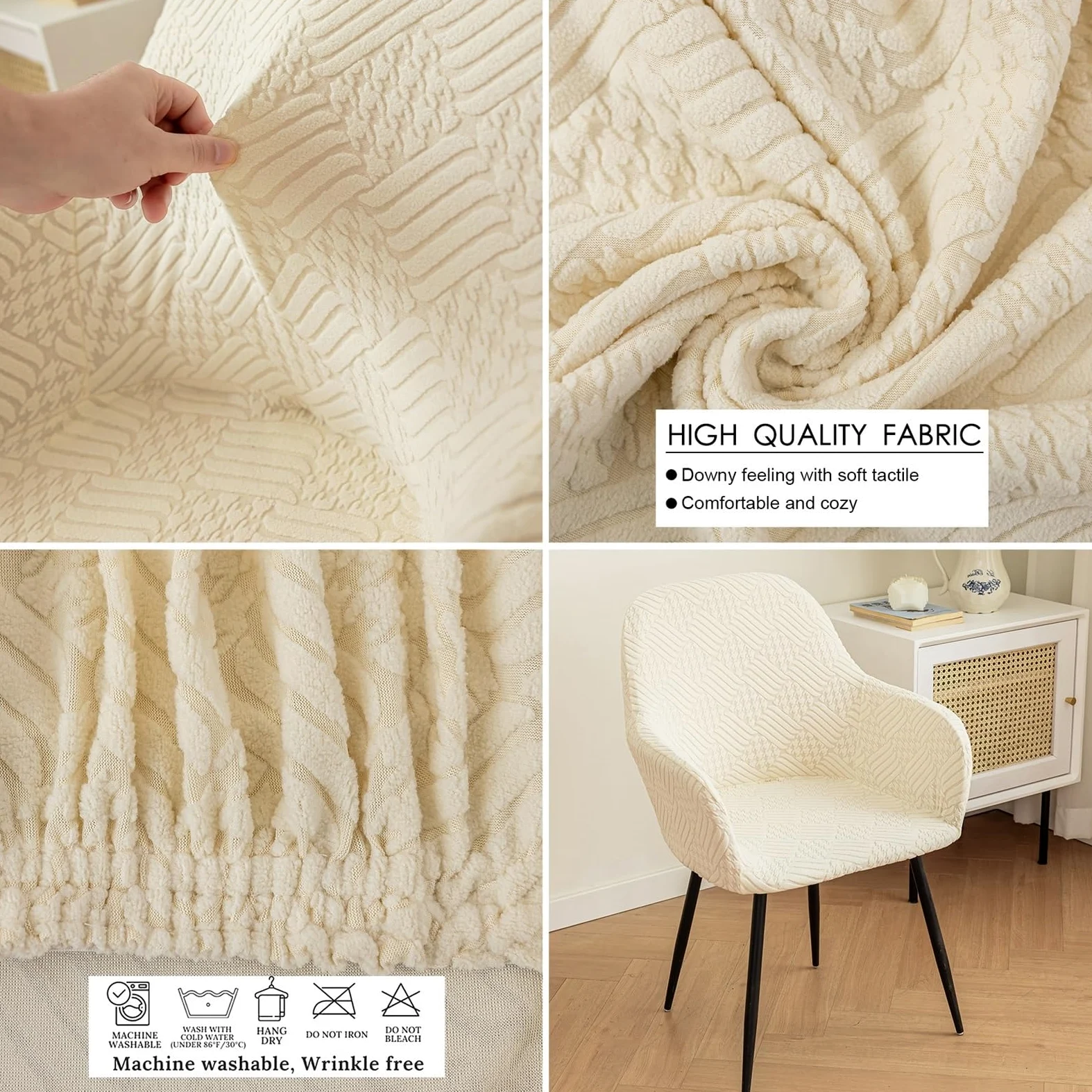 Set di 1/2/4 fodere elastiche per sedia da ufficio con braccioli, schienale curvo, design girevole, perfette per la casa e l'ufficio