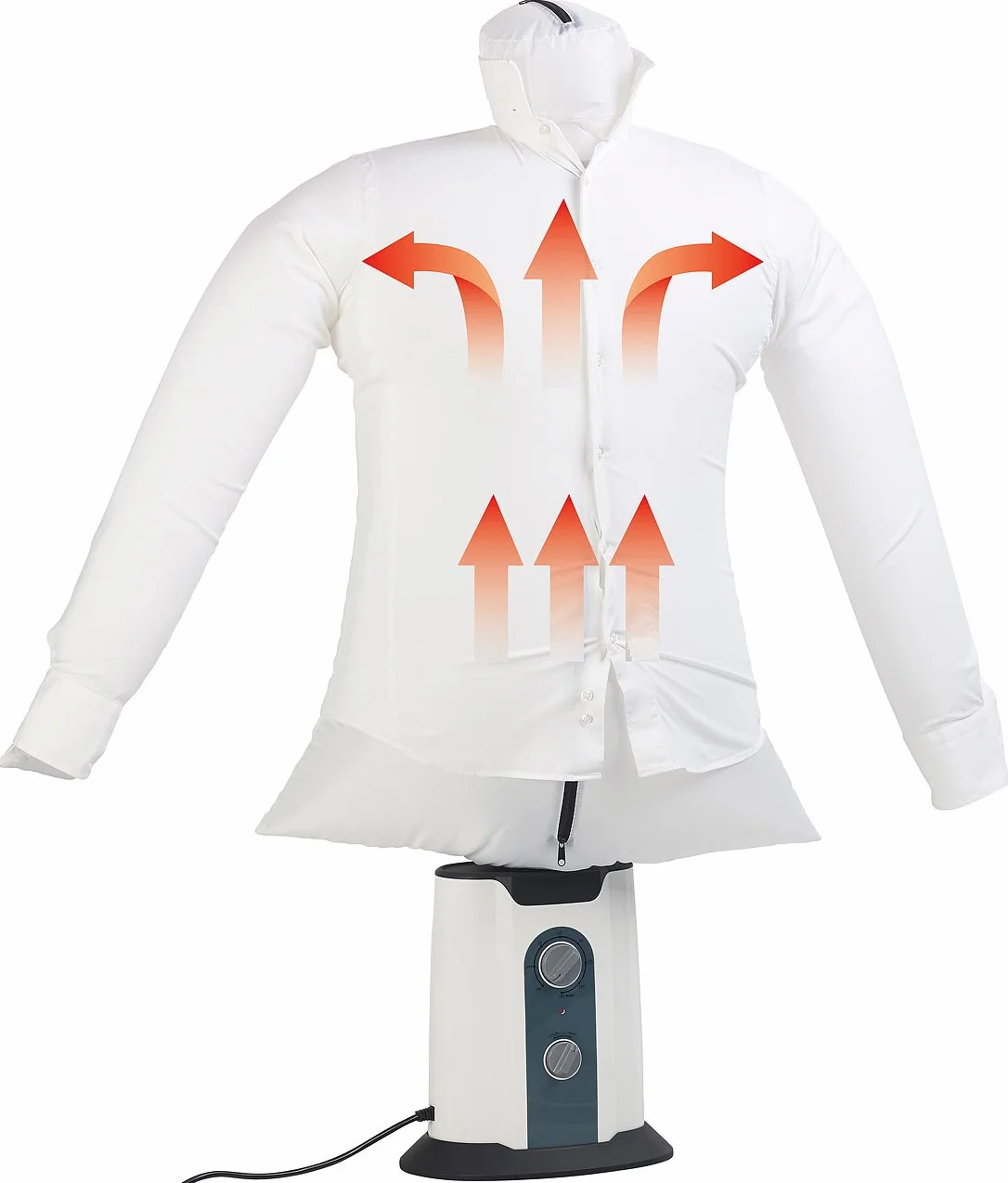 Sichler Haushaltsgeräte Sistemi di stiratura - manichino per camicie: Manichino con ventilatore ad aria calda, Stendibiancheria, timer regolabile fino a 3 ore (con supporto)