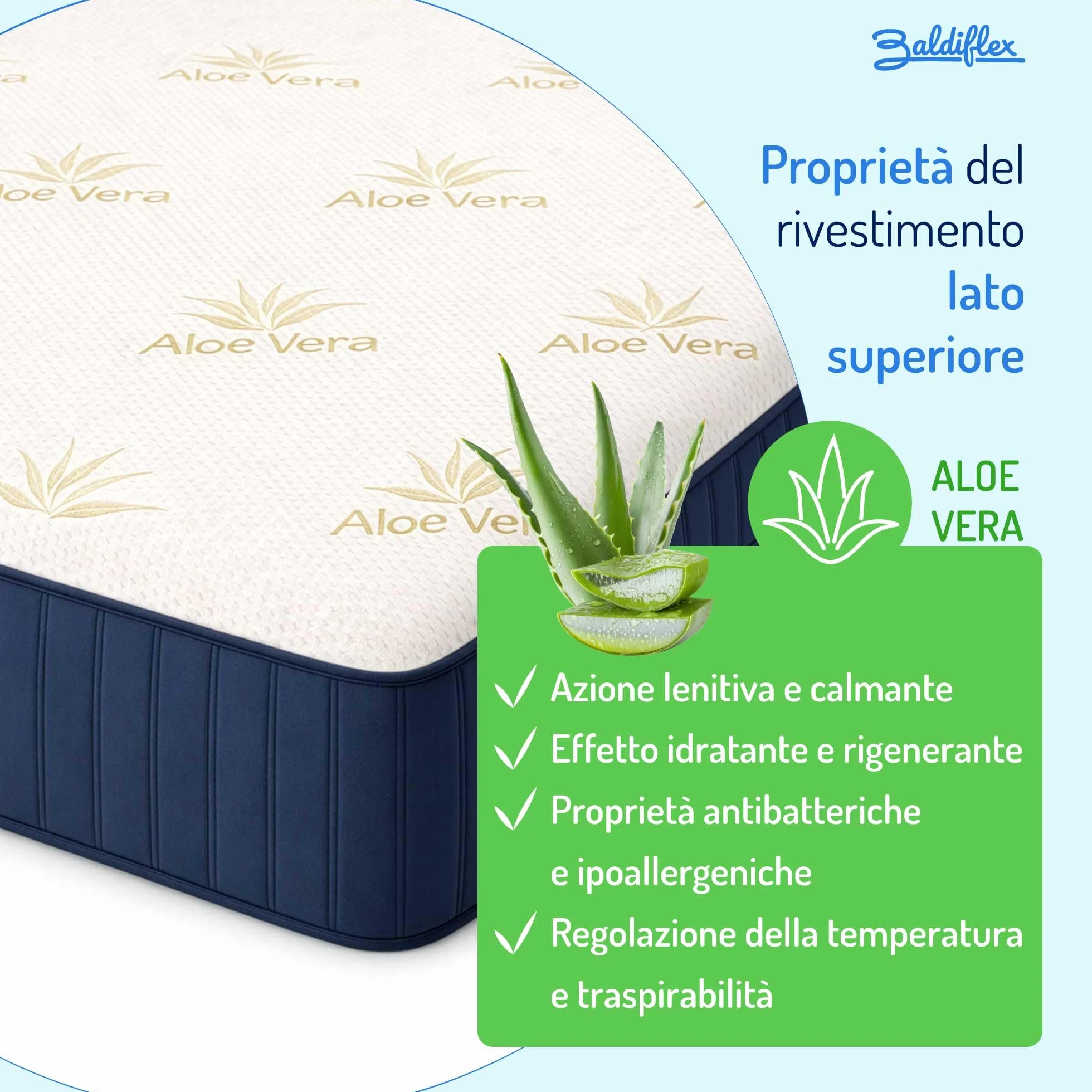 Baldiflex Materasso Memory 20 cm Matrimoniale 160x190 cm RelaxOne Ortopedico Ergonomico Anallergico Antibatterico Made in Italy