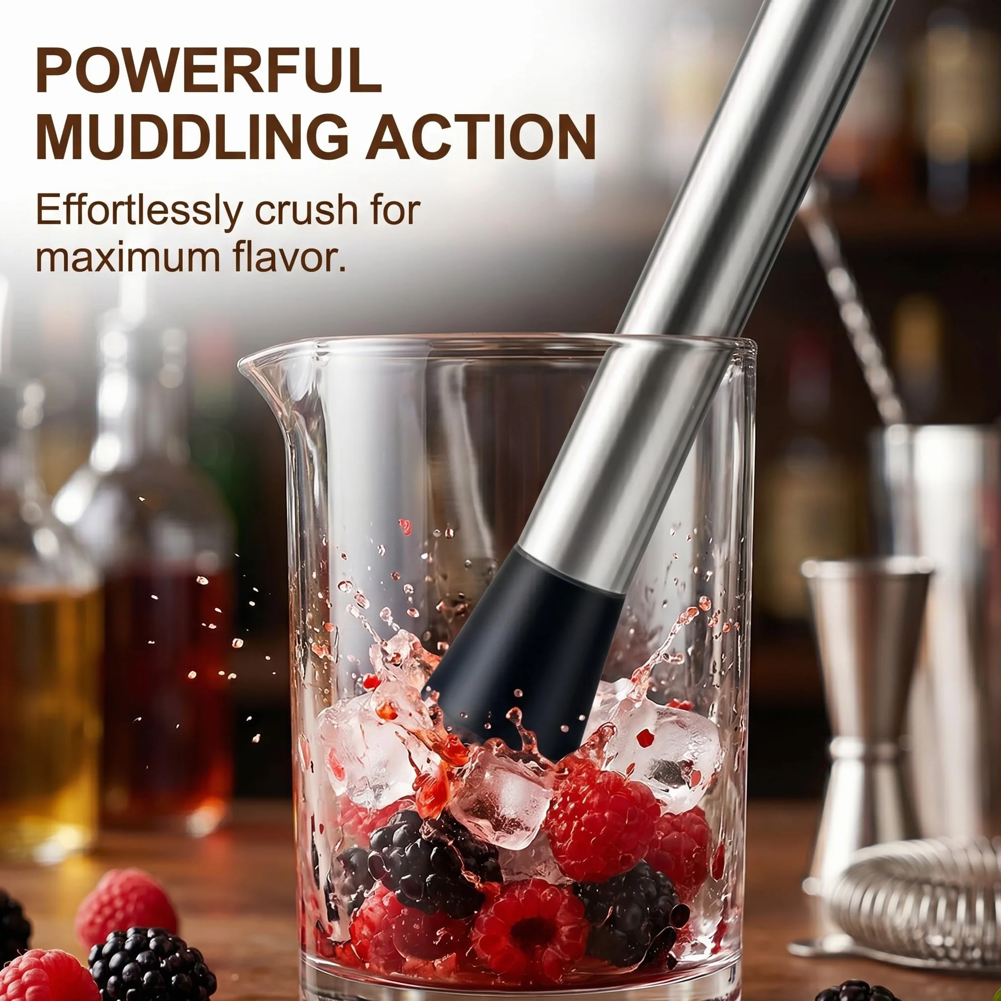2 Pezzi Pestello per Cocktail, perfetto per baristi professionisti e amanti dei cocktail – accessorio professionale da bar