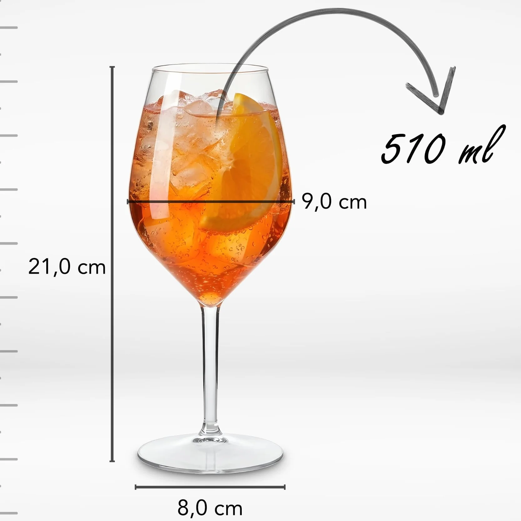 Set 6 Calici in Plastica 51cl Lavabili in Lavastoviglie Infrangibili