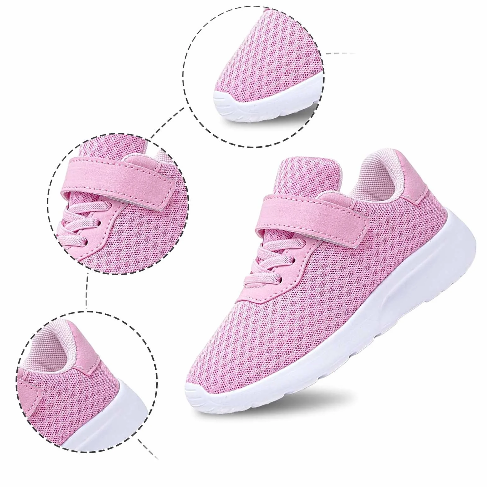 Scarpe da Ginnastica Ragazza Leggere Traspiranti Rete Corsa Chiusura Strappo Sportive Bambini