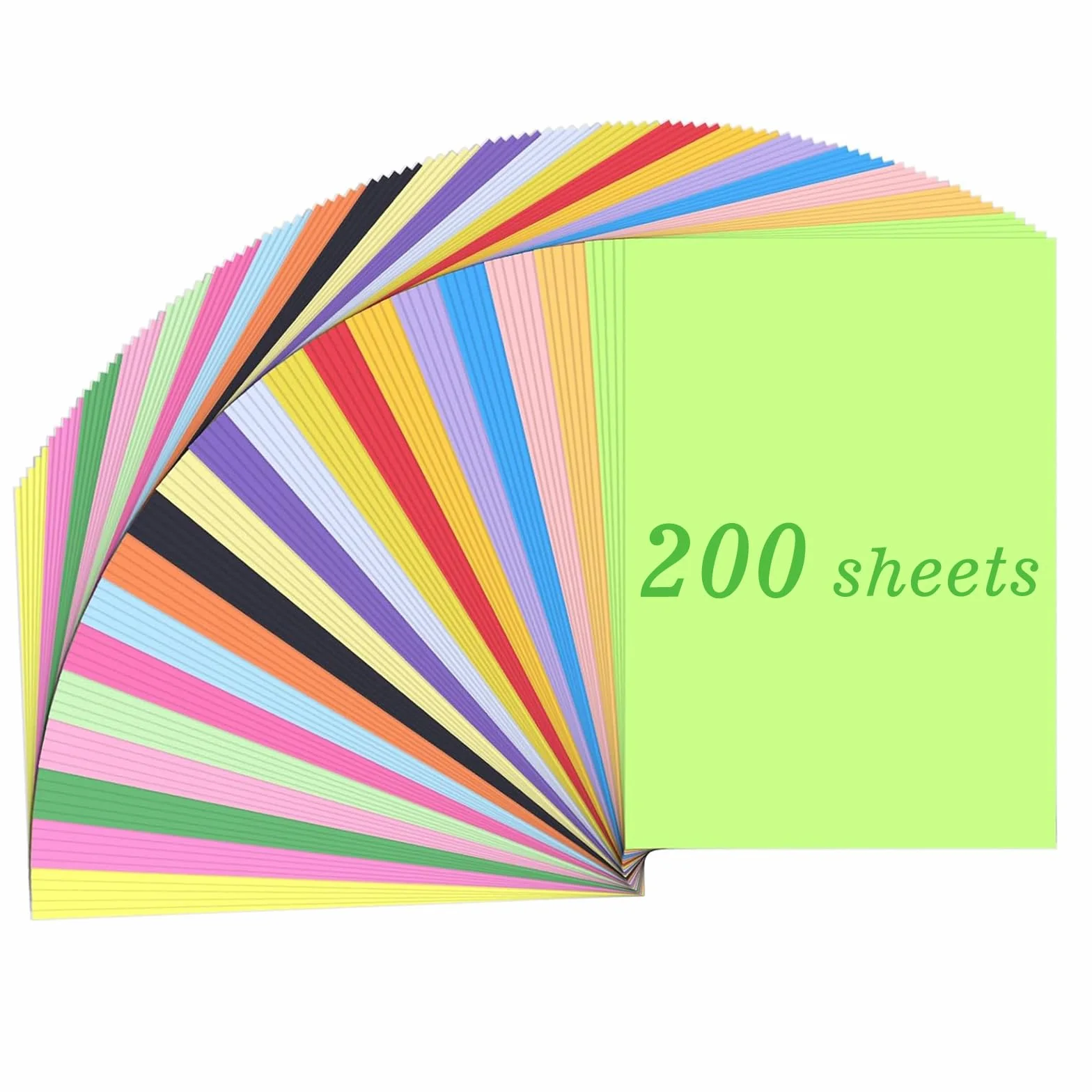 Carta A4 Colorati 20 Colori 200 Fogli 70 g/m² per Origami 21x29.7 cm