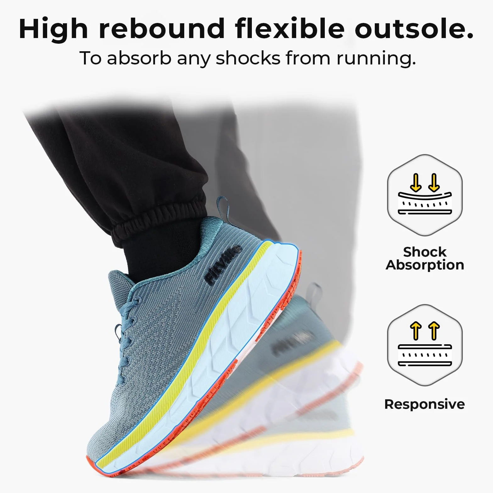 FitVille Scarpe da Running Uomo Pianta Larga Sneaker Leggere Traspiranti Jogging