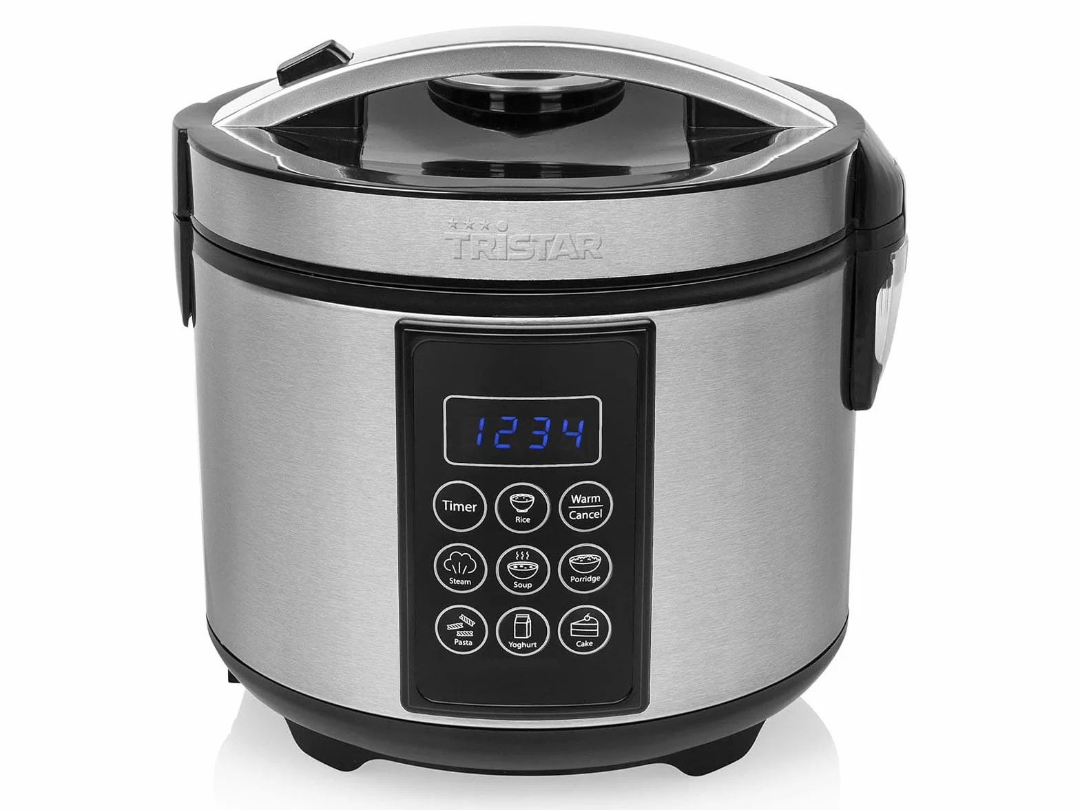 Tristar Cuociriso E Vaporiera XL 2,2 L 7 Programmi Pannello Digitale Timer BPA Free RK-6138