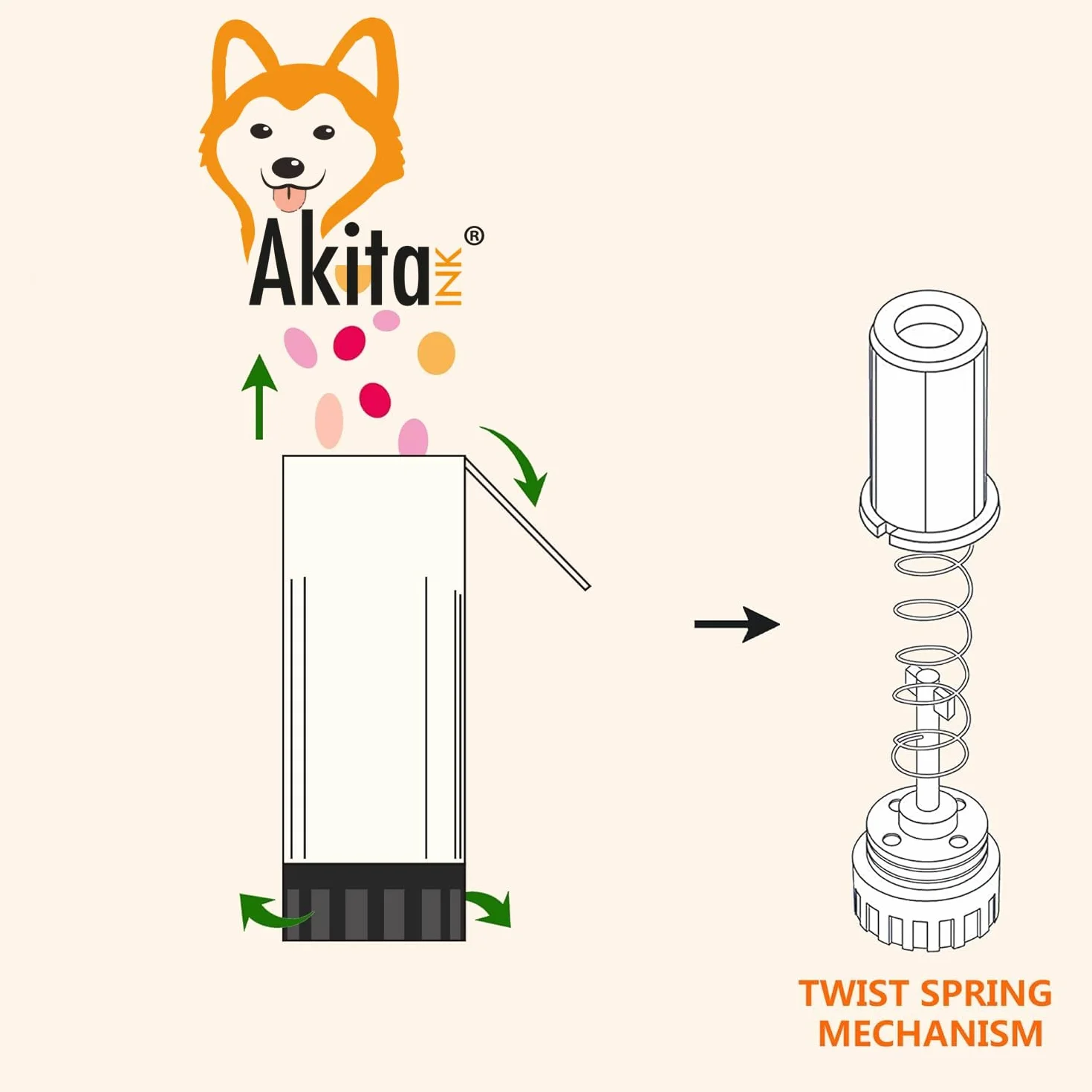 Akitaink - 4 Cannoni Tubo Spara Coriandoli colorati 40 CM ad Aria Compressa: Effetto Magico per Feste, Matrimoni Occasioni Speciali per Festeggiare una Laurea, Baby Shower, Compleanno