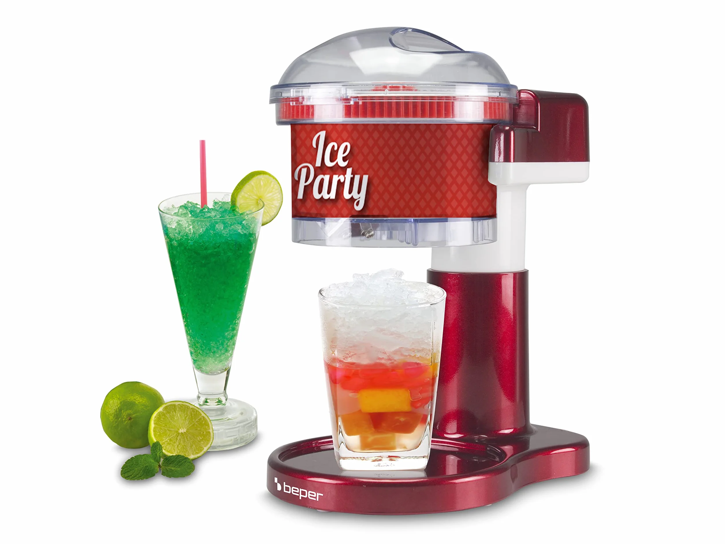BEPER P102GEL100 Tritaghiaccio Elettrico con Lame in Acciaio Inox - Macchina del ghiaccio Ideale per Granite, Cocktail e Sorbetti
