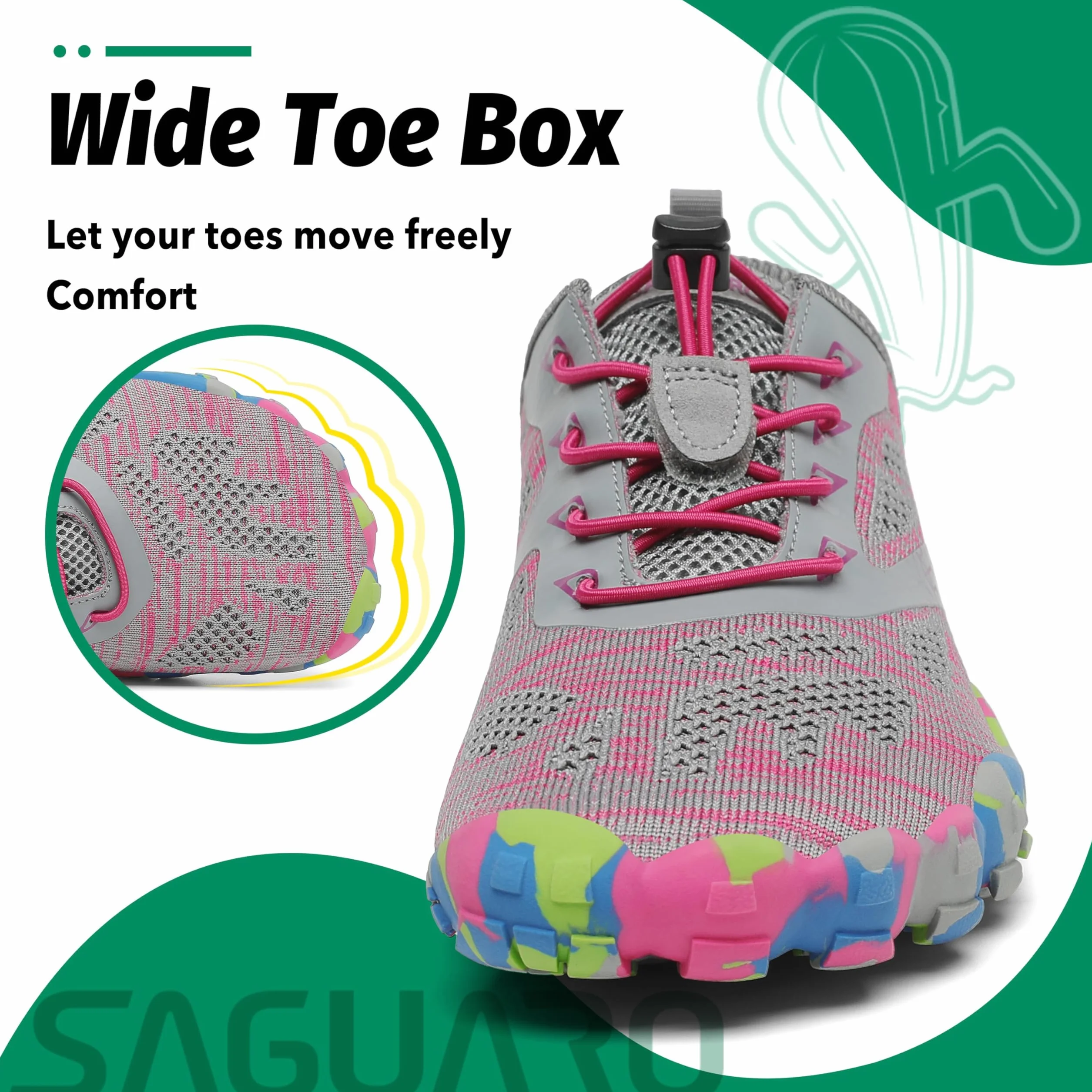 SAGUARO Scarpe Barefoot Dita Trekking Trail Running Ginnastica 36-48