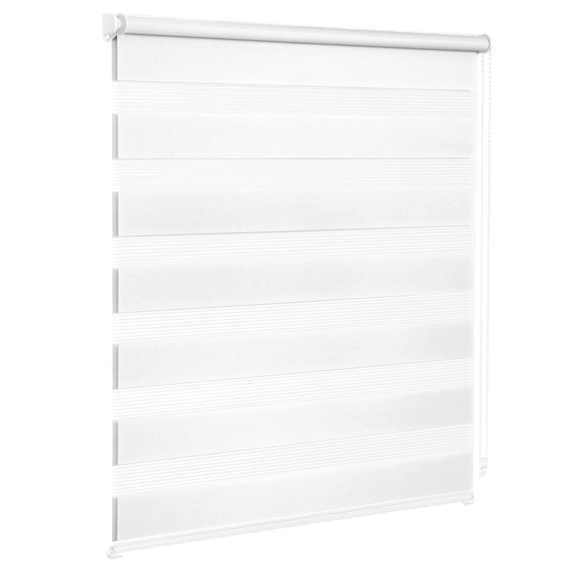 Victoria M. Zevra Tenda a Rullo Doppio Klemmfix Giorno e Notte Oscurante e Filtrante 45x230 cm Bianco