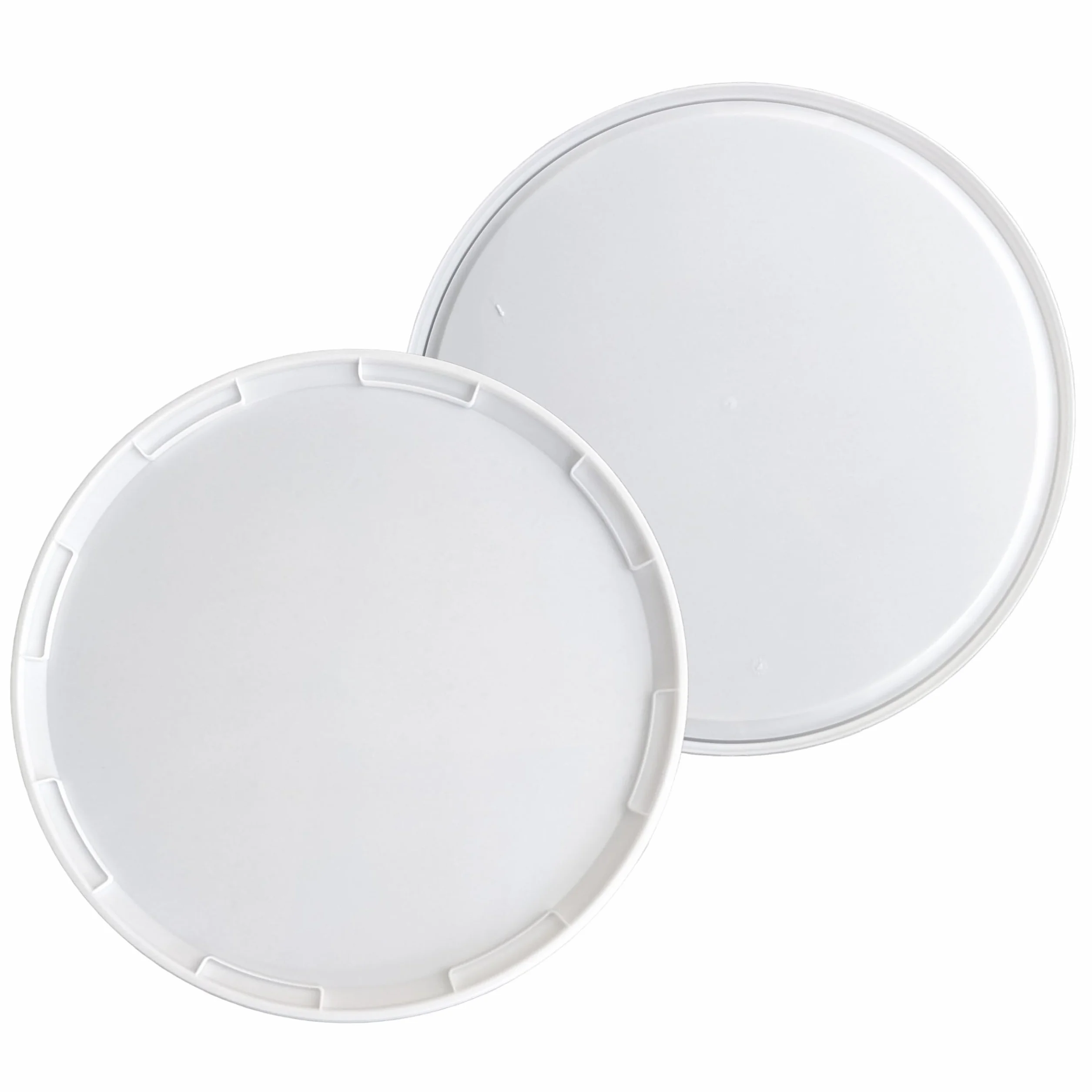 Secchio in plastica, 20 litri, bianco traffico, con coperchio