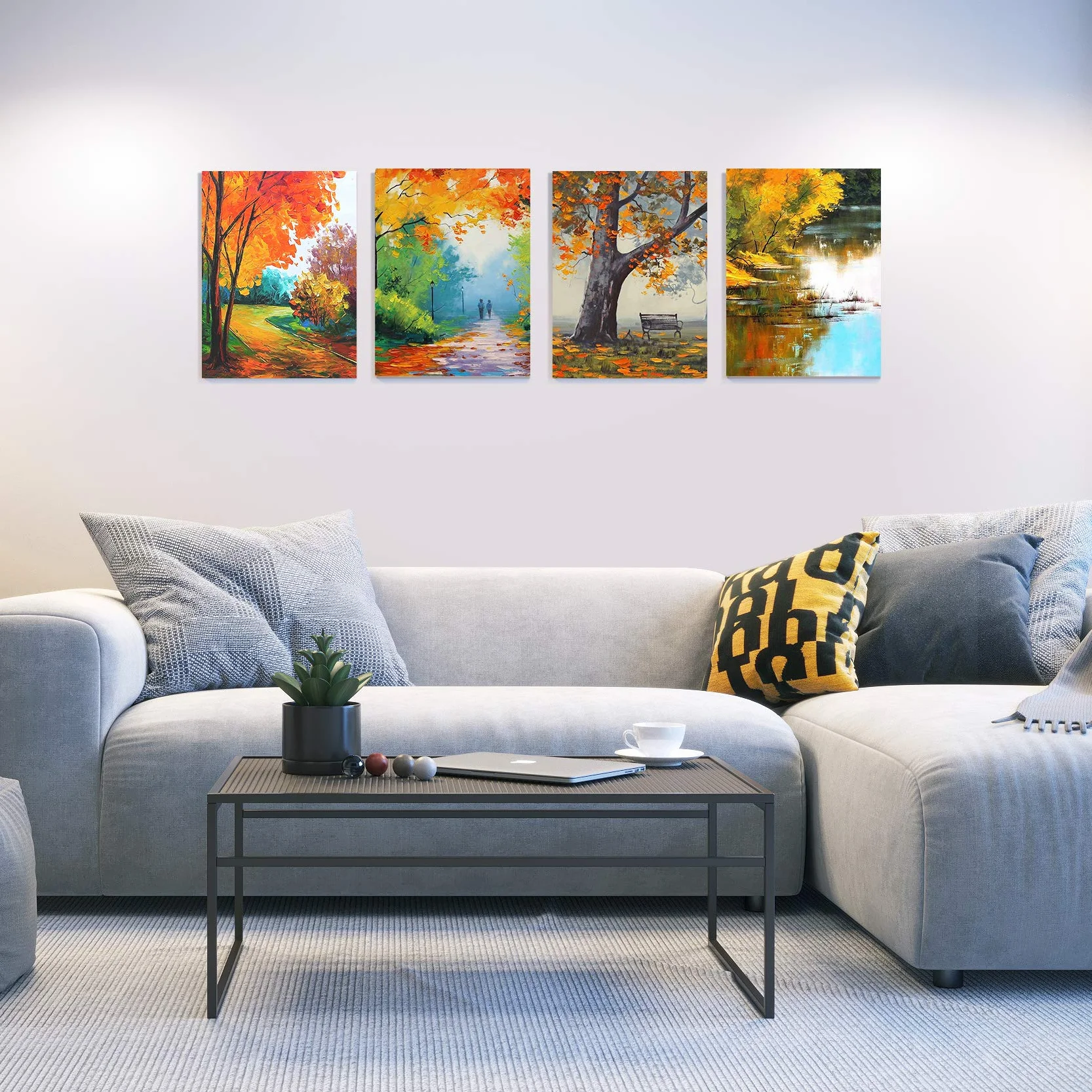 ESENG 8 Cartoni da Pittura Grandi, 60 x 80 cm, 100% Cotone, Spessore 4 mm, 280 g/m², Set di Pannelli di Tela, Cartone per Colori acrilici, Colori ad Olio