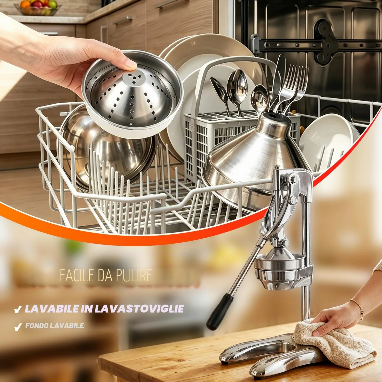 Moongiantgo Spremiagrumi Manuale Commerciale a Doppio Modo, Spremi-Limoni Professionale Con LEVA Ergonomica Senza Sforzo, Spremiagrumi a Mano per Arance, Melograni, Lime E Angurie | Spremi-Limoni Commerciale, Filtro smontabile, LEVA Ergonomica Senza Sforz