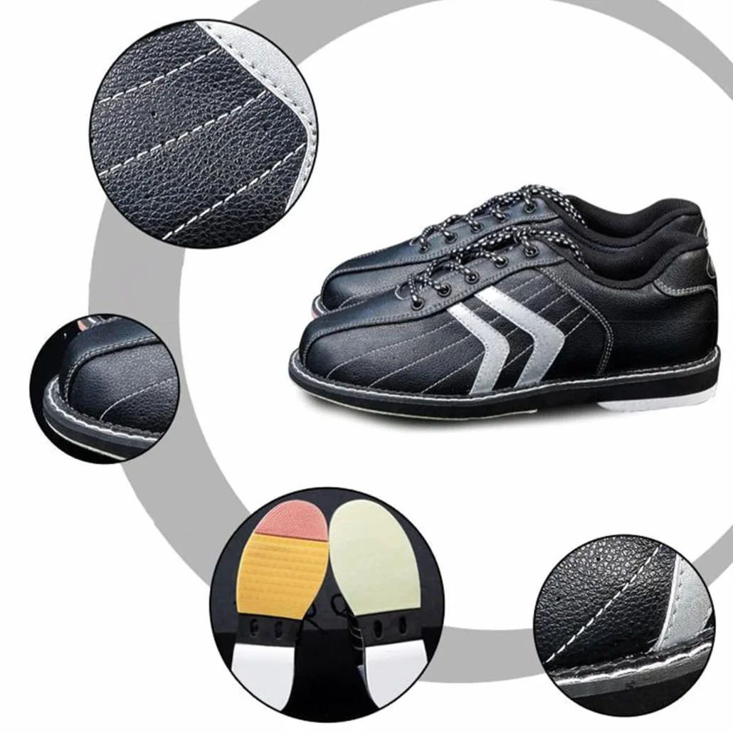 Scarpe da Bowling Uomo Pelle Antiscivolo Traspirante