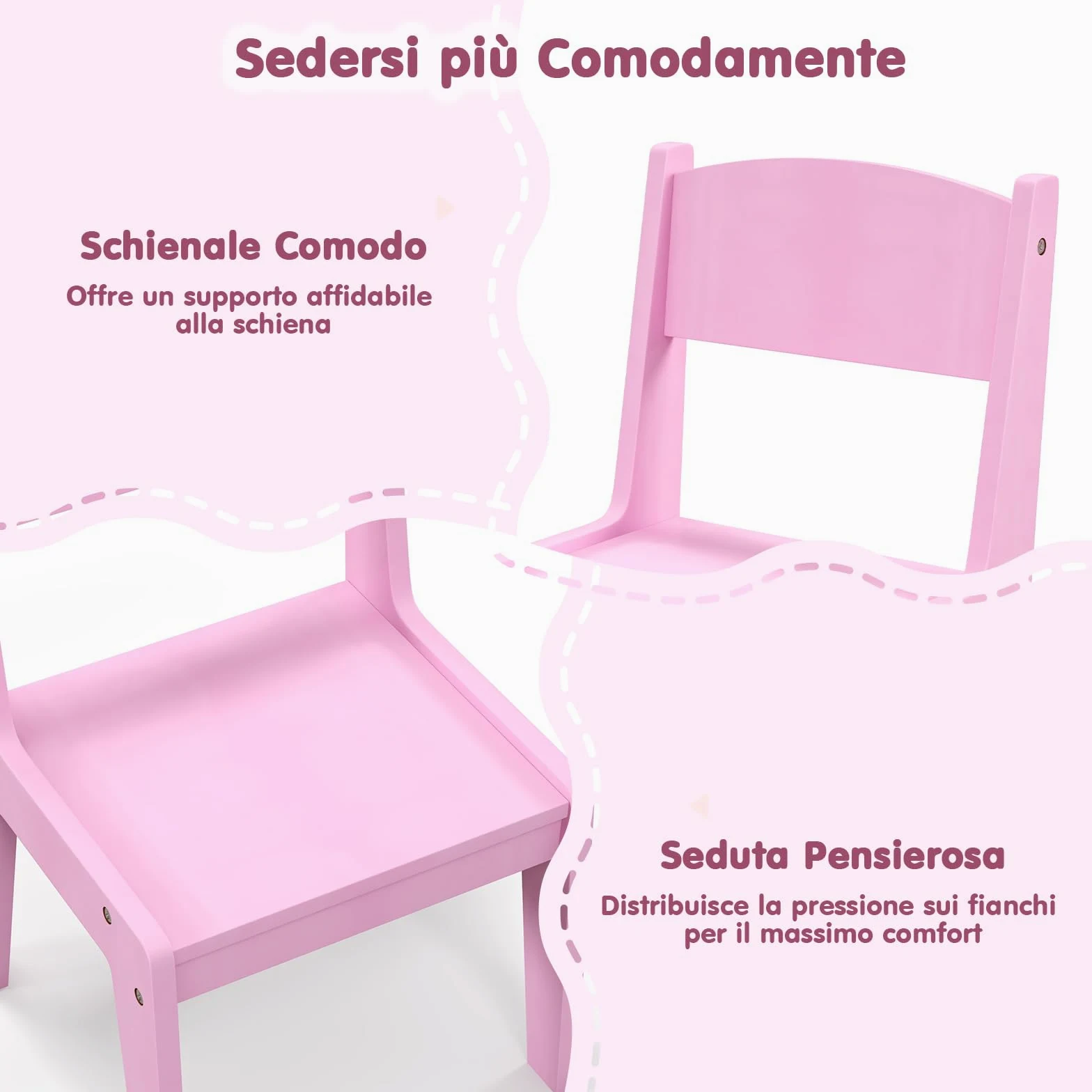 RELAX4LIFE Toeletta Trucco per Bambina con Luci LED, 2 Colori, Specchiera Trucco con Sgabello, Mensole e Cassetto, Toeletta in Legno, per Bambini 3+ Anni (Rosa, L)