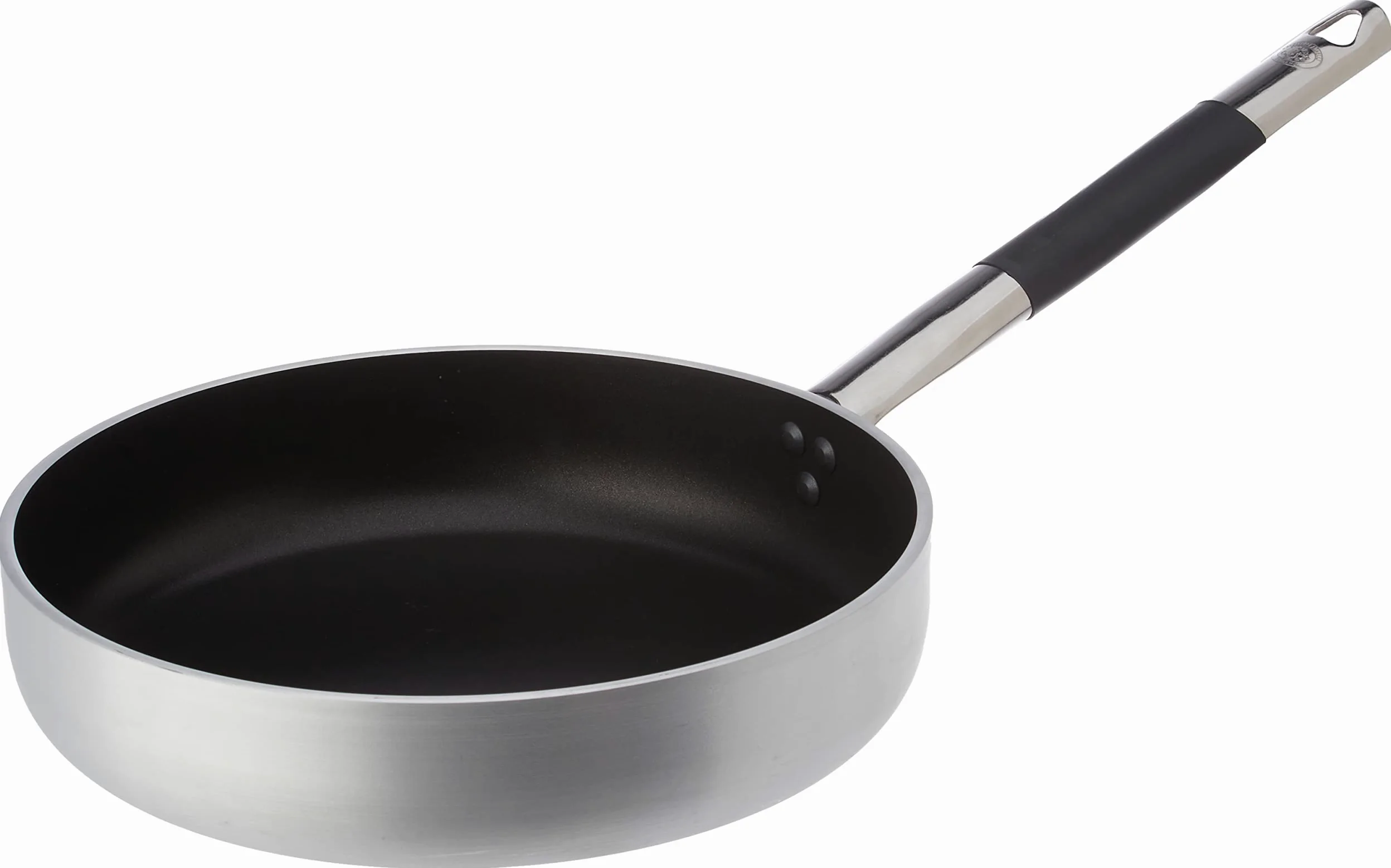 Pentole Agnelli ALSC2111SC28 Padella Dritta con Manico, Alluminio, Argento, 28 cm