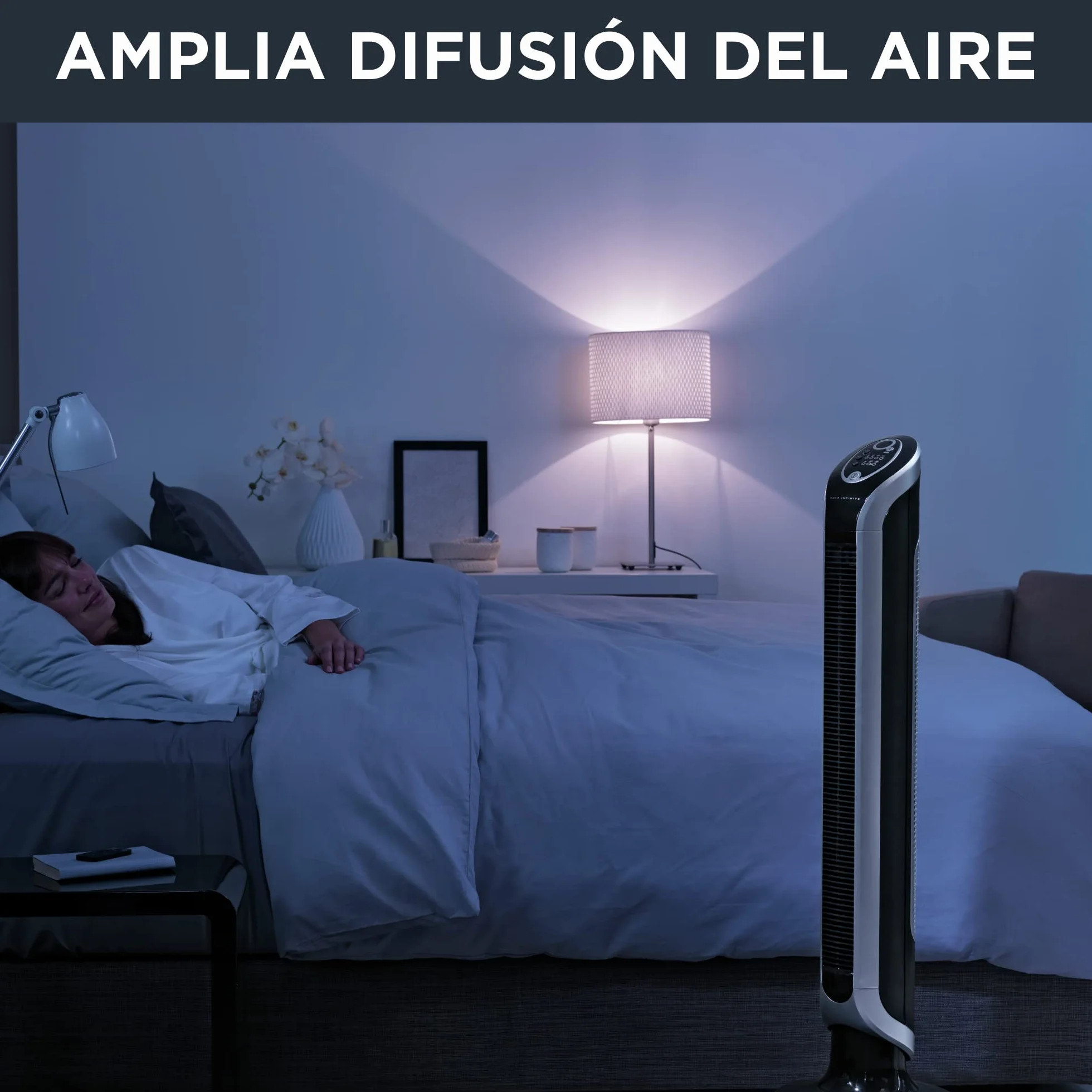 Rowenta VU6670 Eole Infinite ventilatore a torre telecomando timer 8 ore 3 velocità nero ricondizionato