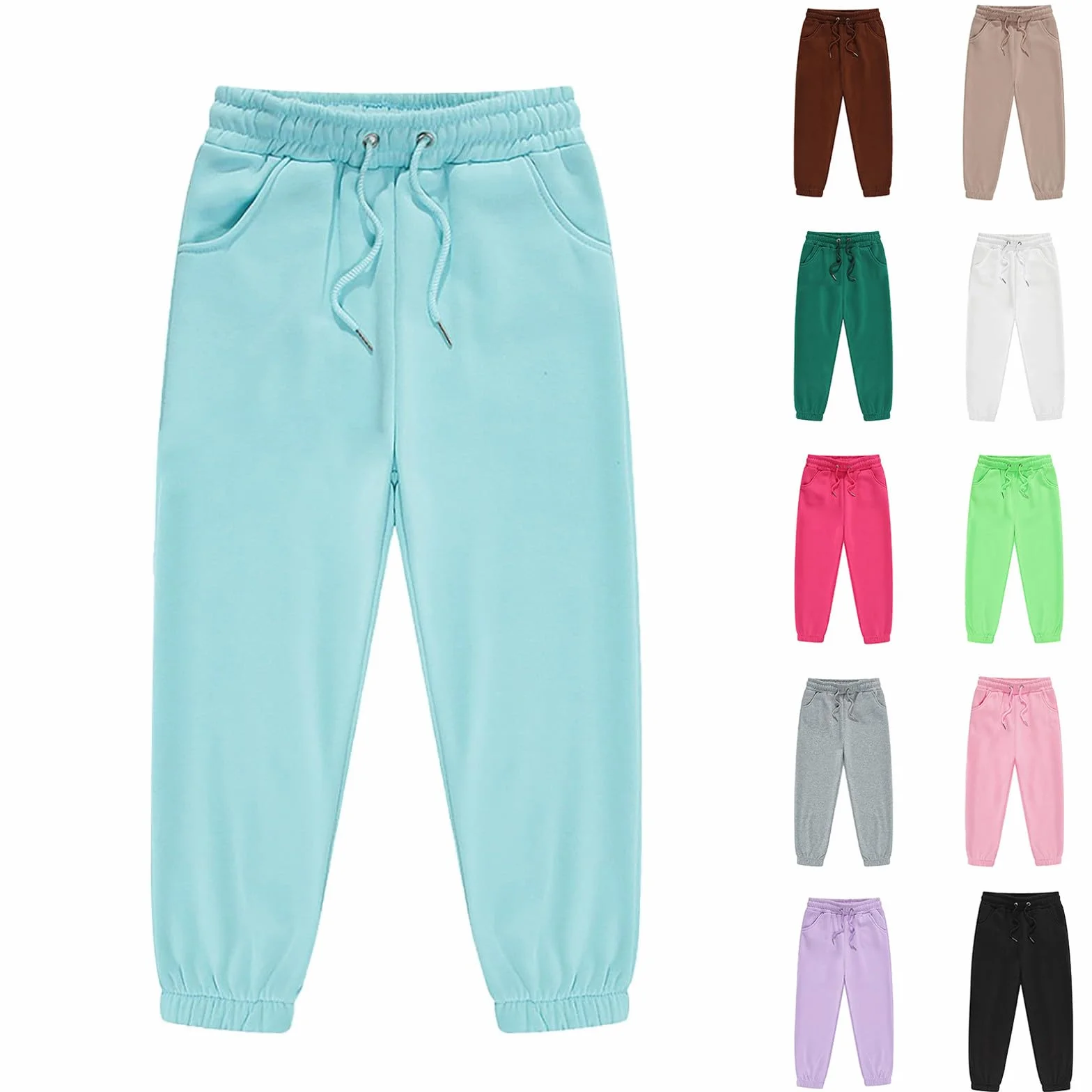 Pantaloni da ragazza invernali lunghi sportivi jogging elasticizzati leggings cotone bambini