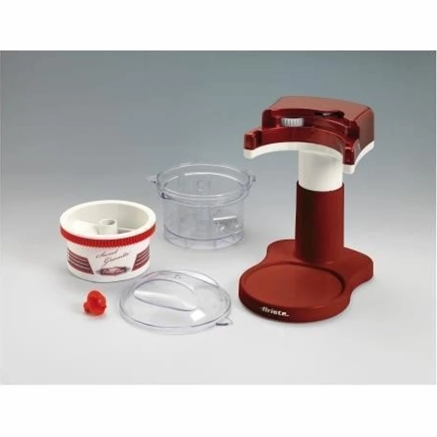 Ariete 78 Sweet Granita Macchina per Granita, Lama Acciaio Inox, Funzione Tritaghiaccio, 30 W, 23x15.5x18.5 cm, Rosso