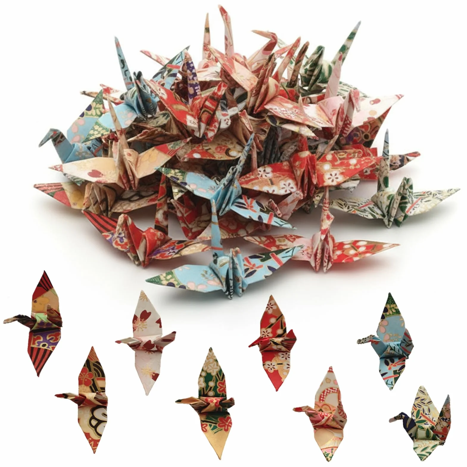 Gru di carta per origami fatte a mano colorate decorazione matrimonio regalo baby shower