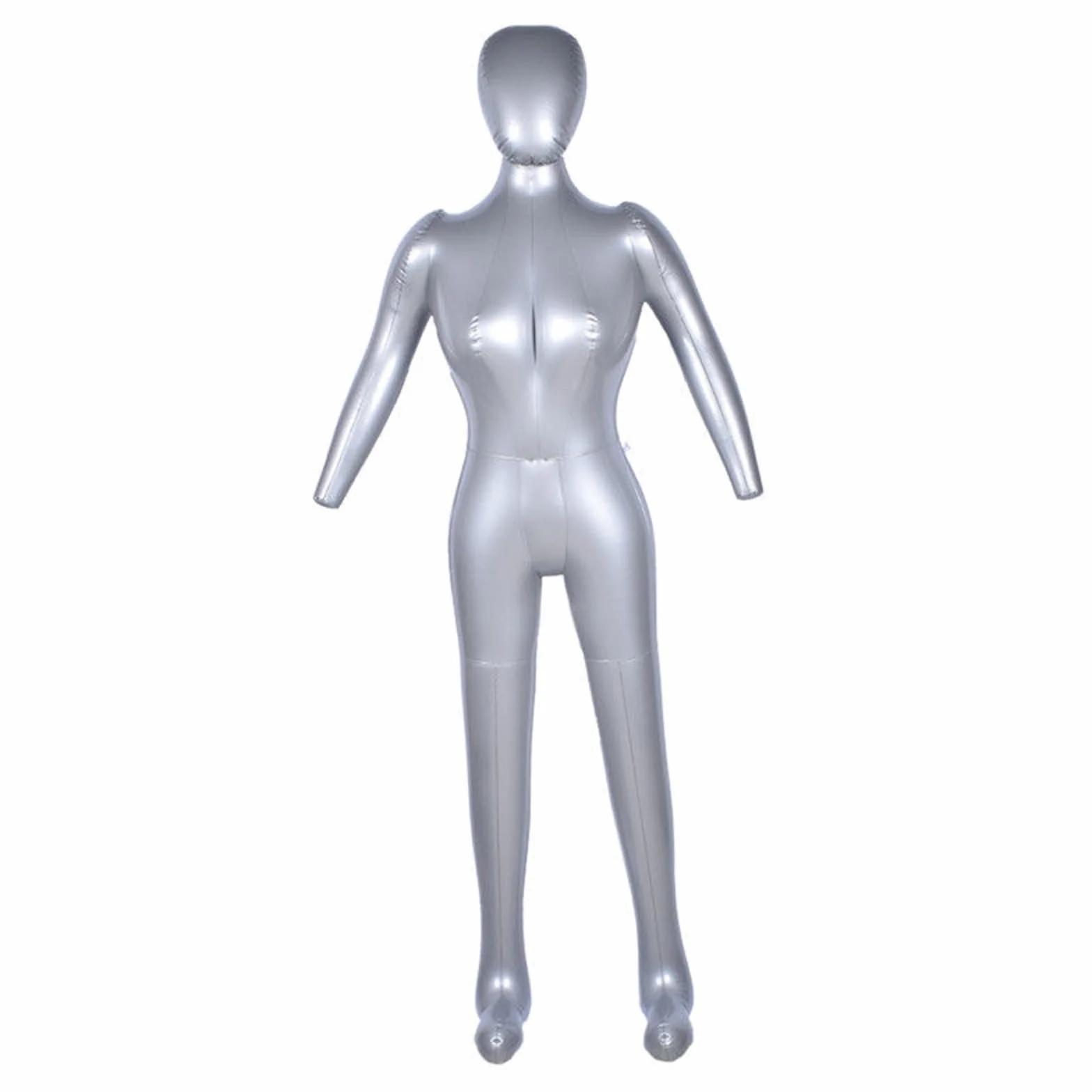 Manichino sartoriale gonfiabile in PVC 165 cm con supporto per vetrina