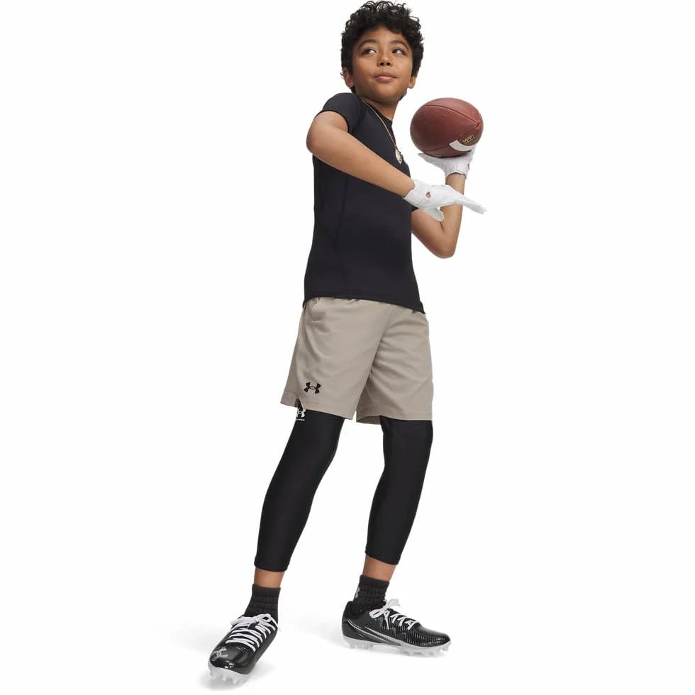 Under Armour UA HG Armour SS T-shirt Bambini e Ragazzi Nero L