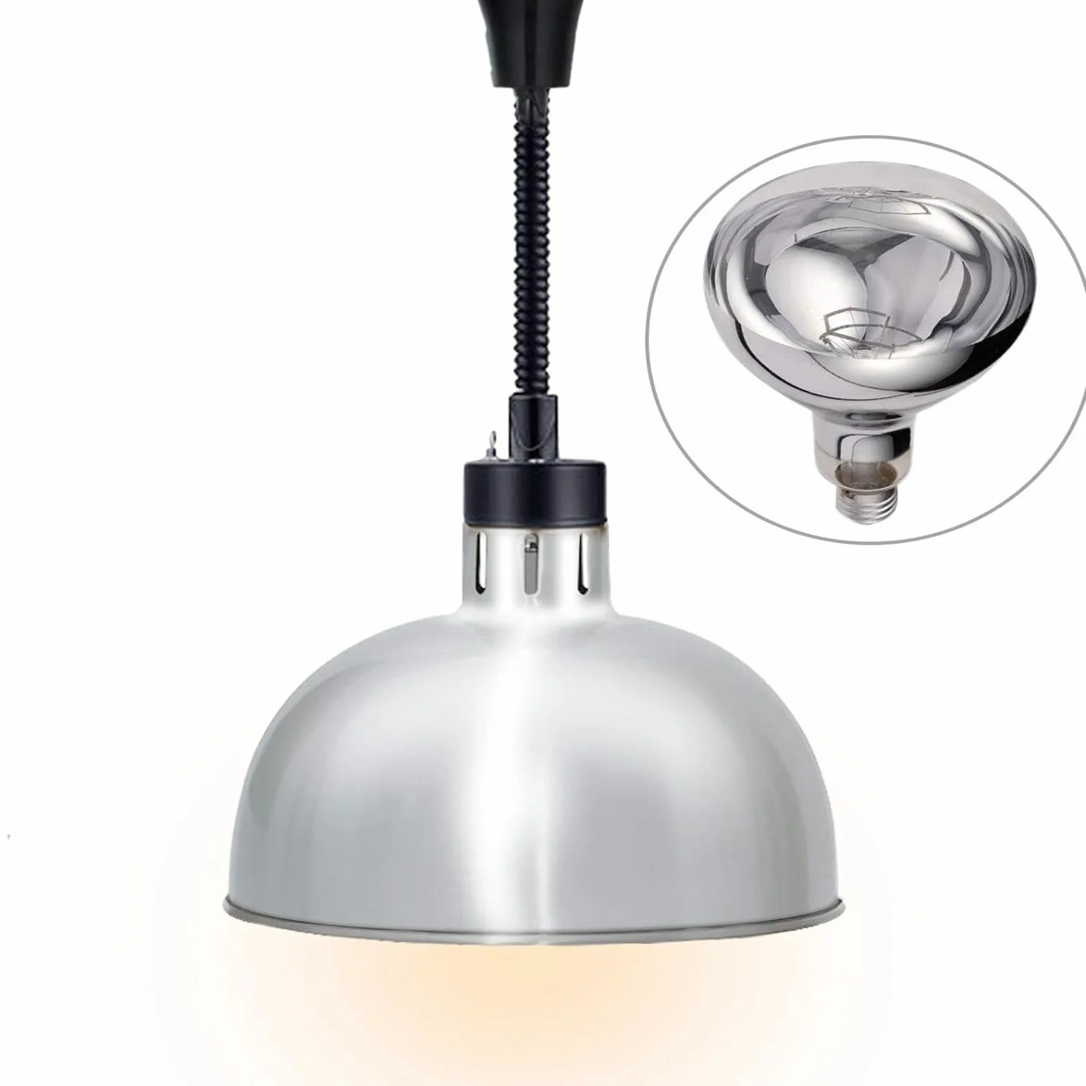 F Fityle Lampada termica per alimenti 60-180 cm regolabile argent