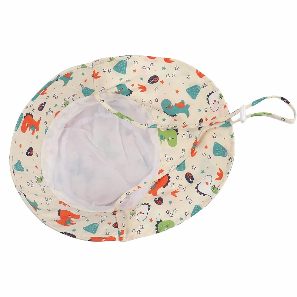 LACOFIA Cappello Neonato Cotone UV Regolabile Tesa Larga Mare Spiaggia Piscina