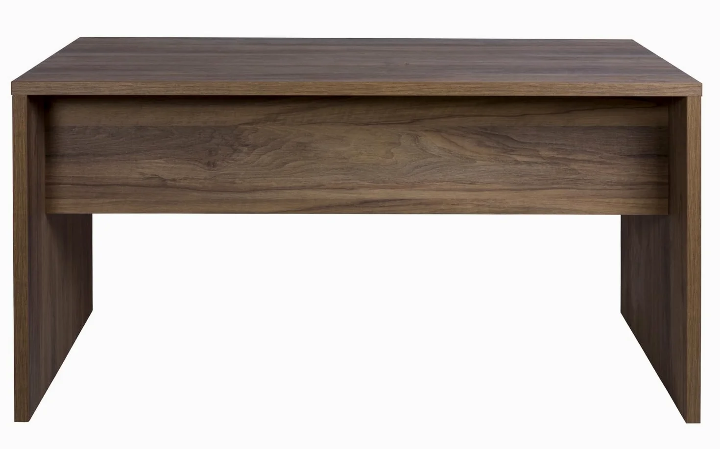 Composad | Scrivania della Linea DAVINCI BRERA con Modesty Panel, Scrivania Moderna ed Elegante, Per PC, Ufficio, Studio, (LxAxP) 138,2x74,5x68,3 cm, Colore Noce Brera, Made in Italy