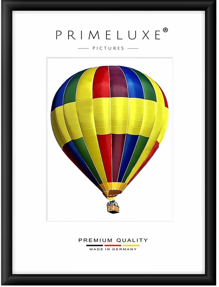 PrimeLuxe Cornice portafoto in legno 30 x 85 cm nero opaco PRODUZIONE TEDESCA