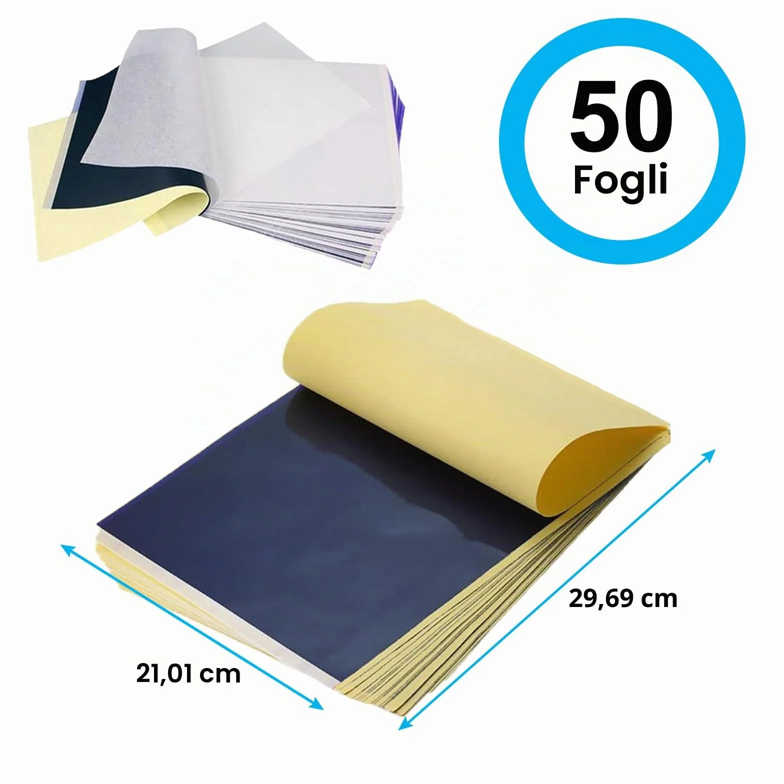 50 fogli di carta trasferibile per tatuaggi, formato A4, 4 strati, per tatuaggi professionali