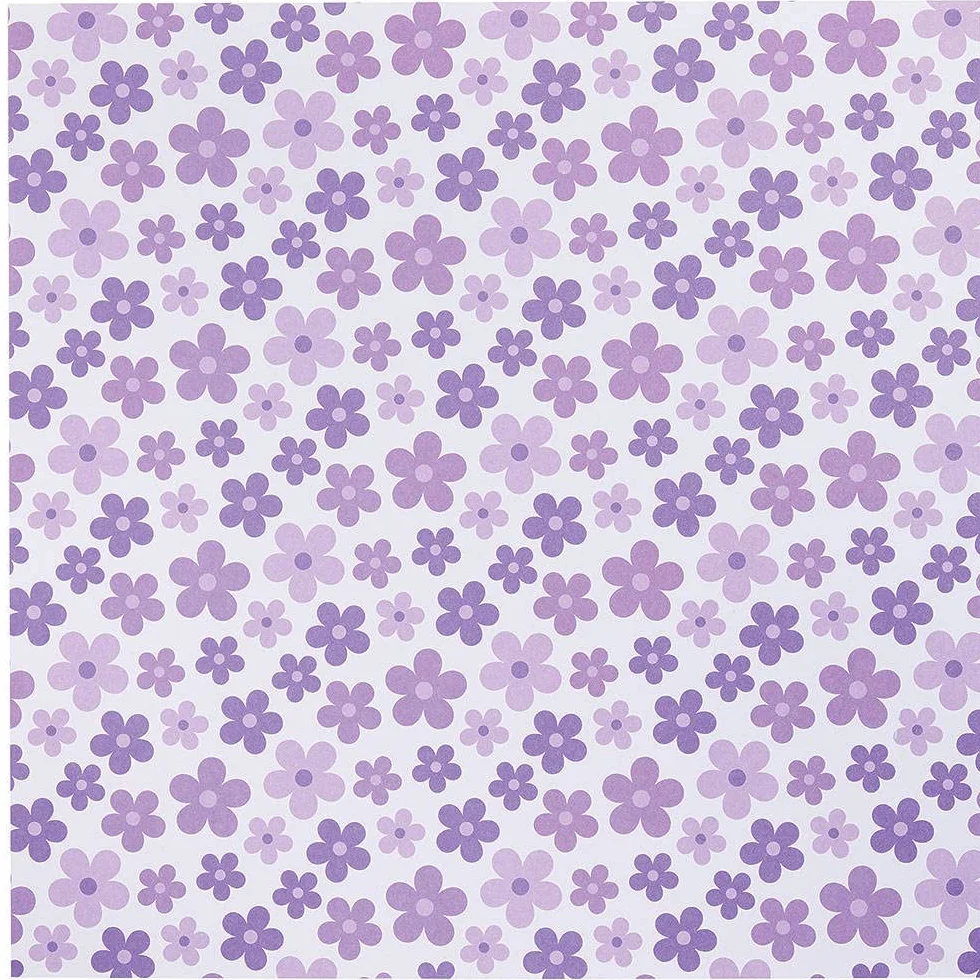 Baker Ross Carta Colorata con Motivi di Fiori Set 48