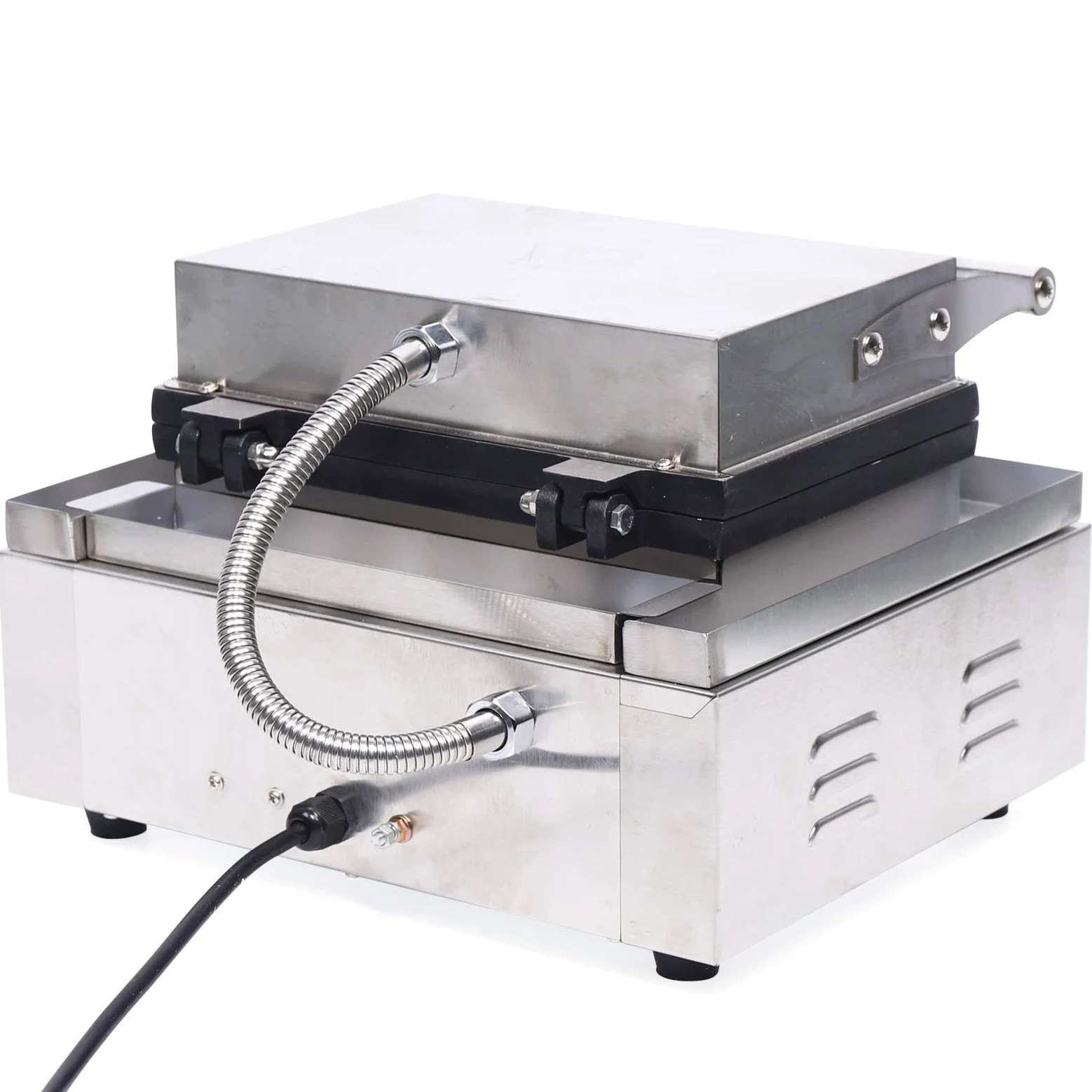 Donut Maker, 12 Grids Doughnut Baker Maker Donut Machine Piastra per waffle in acciaio inox commerciale, 220 V, 1550 W, per feste, caffetterie, negozi, argento