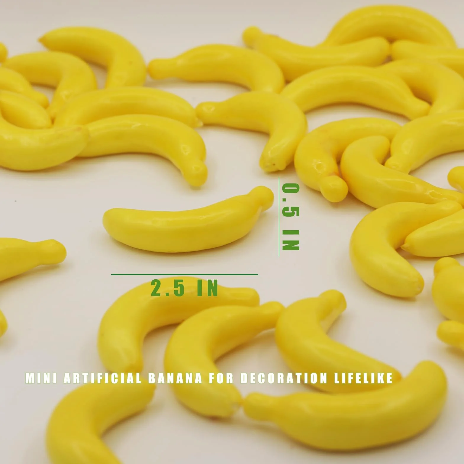 Banane artificiali realistiche in plastica 30 pezzi decorazione
