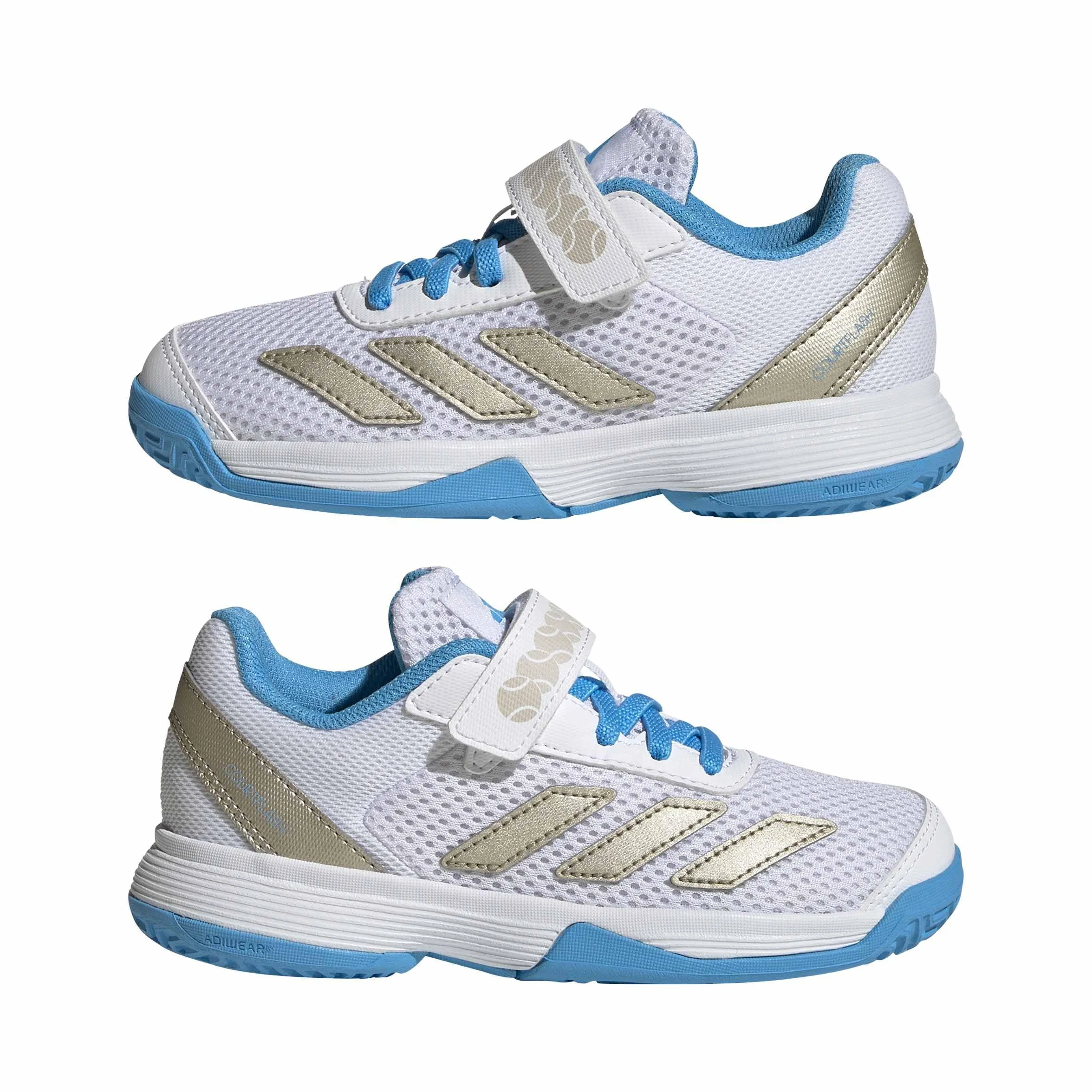 adidas Courtflash Hook-And-Loop Kids Tennis Shoes