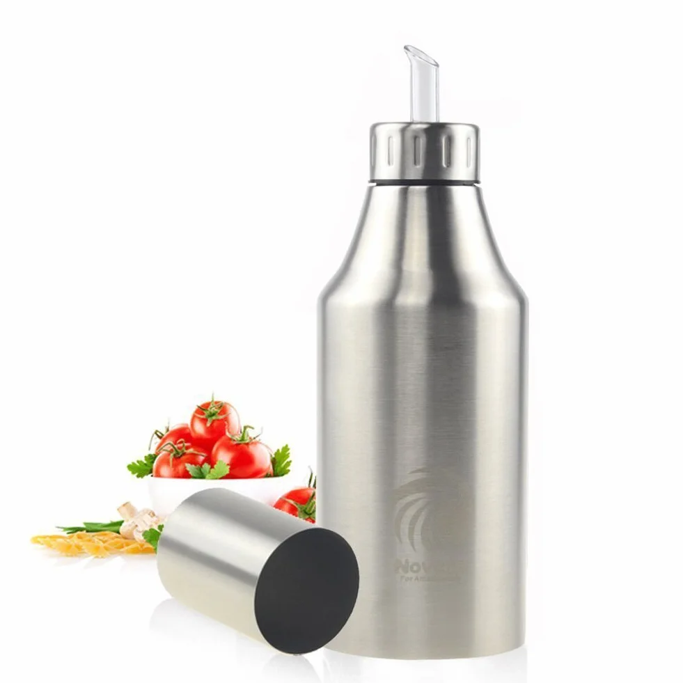 Novata Acciaio inossidabile Bottiglia Olio e Aceto 1000ML z Beccuccio