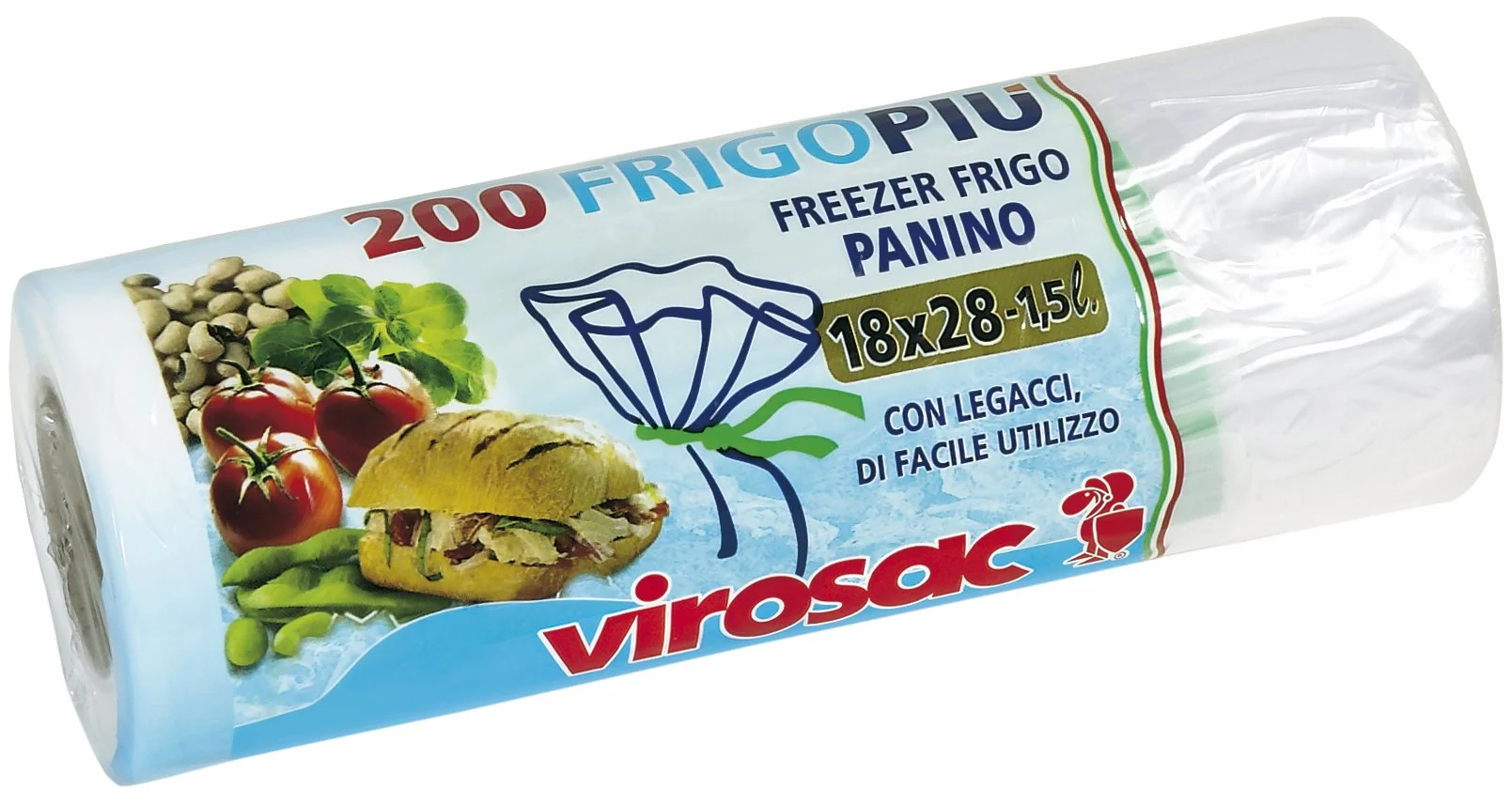 Virosac Sacchetti per Frigo e Freezer HDPE 18x28-1,5L 200 unità