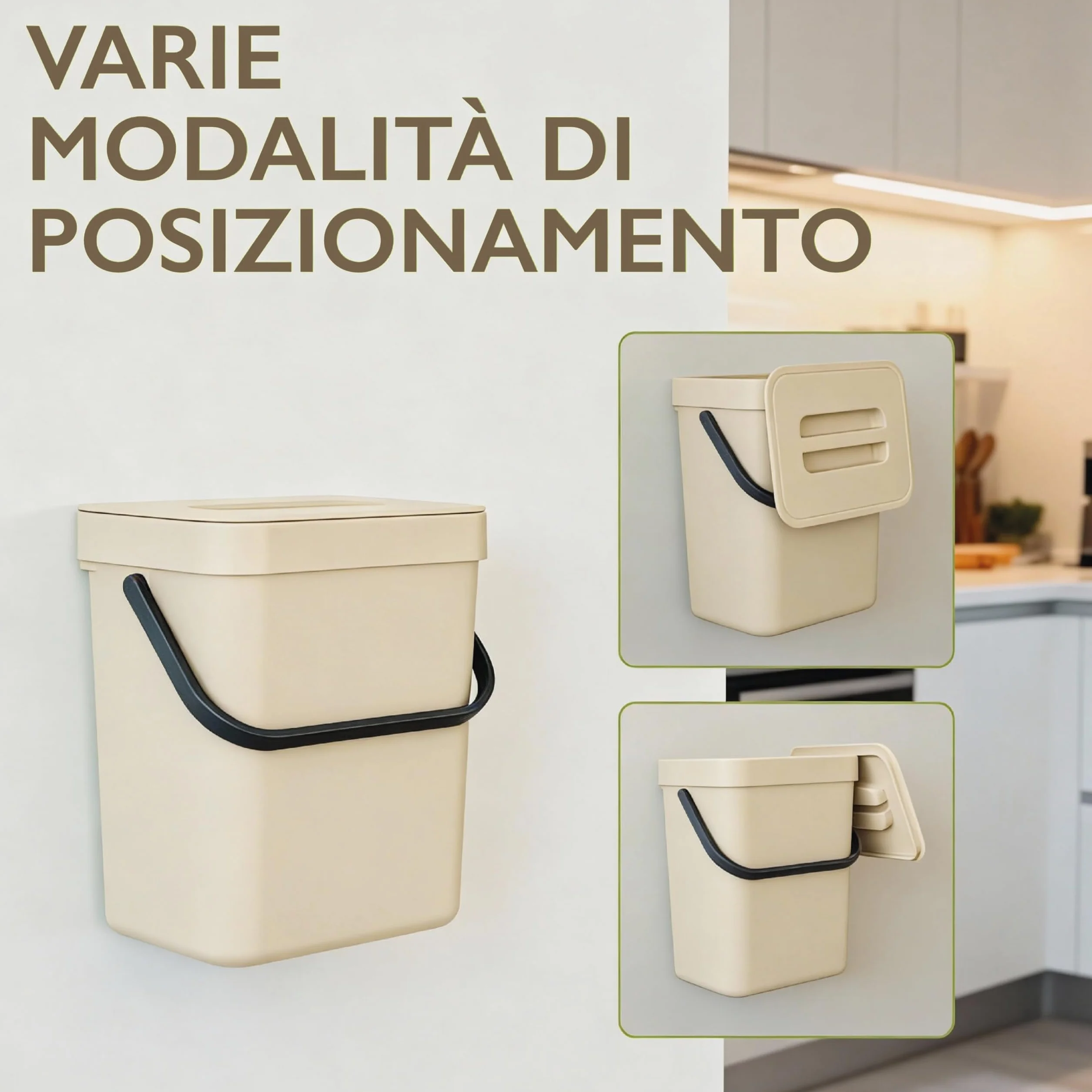 PATTUMIERA RIFIUTI ORGANICI GINO 5 lt ghiaccio