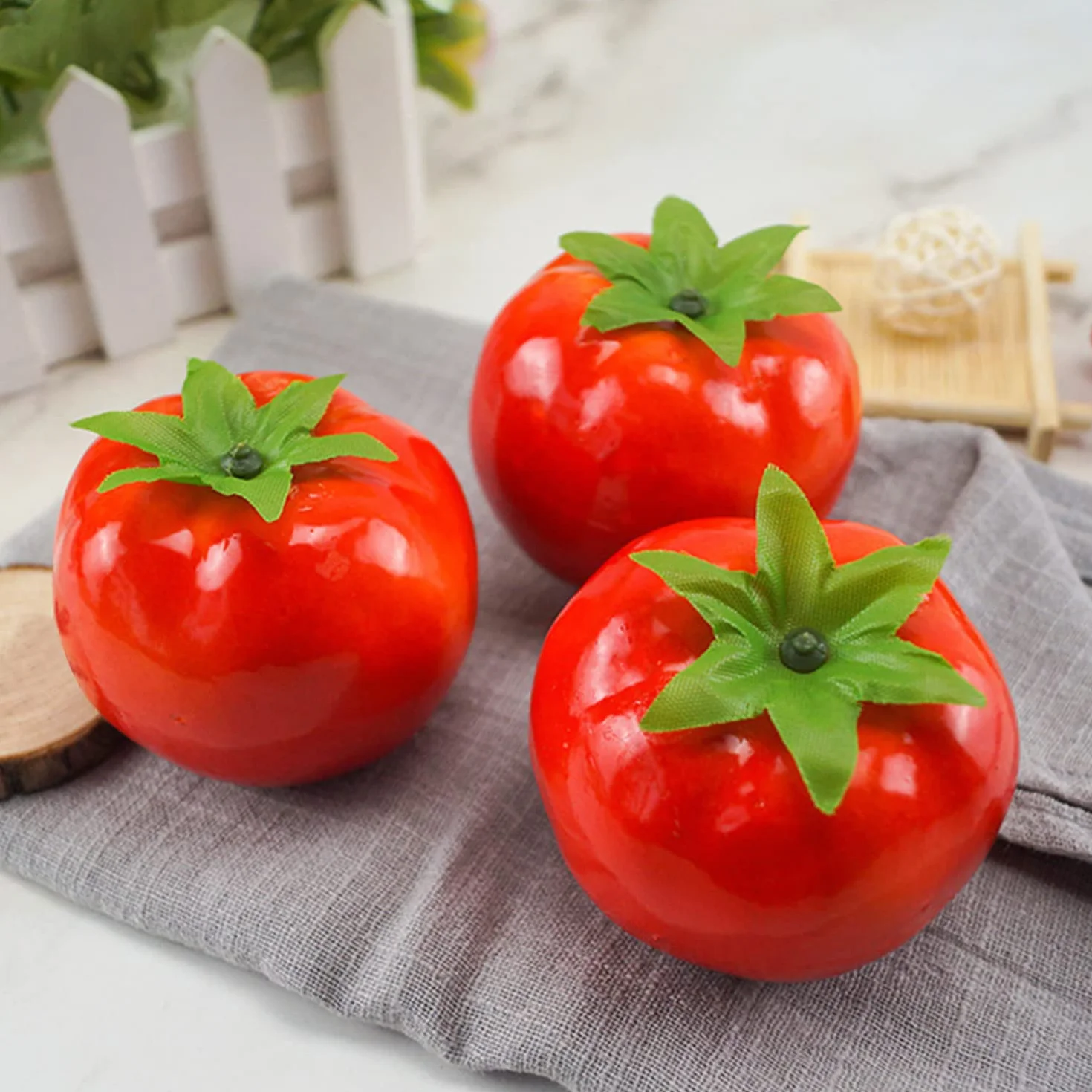 Pomodori artificiali 15 pezzi decorazione verdure artificiali casa feste Natale