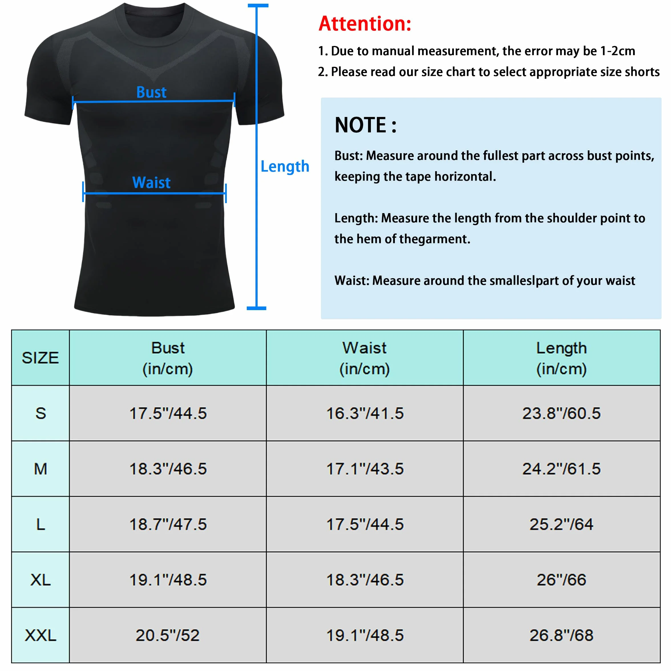 Maglietta a Compressione da Uomo Asciugatura Rapida Fitness T-Shirt per Allenamento e Corsa