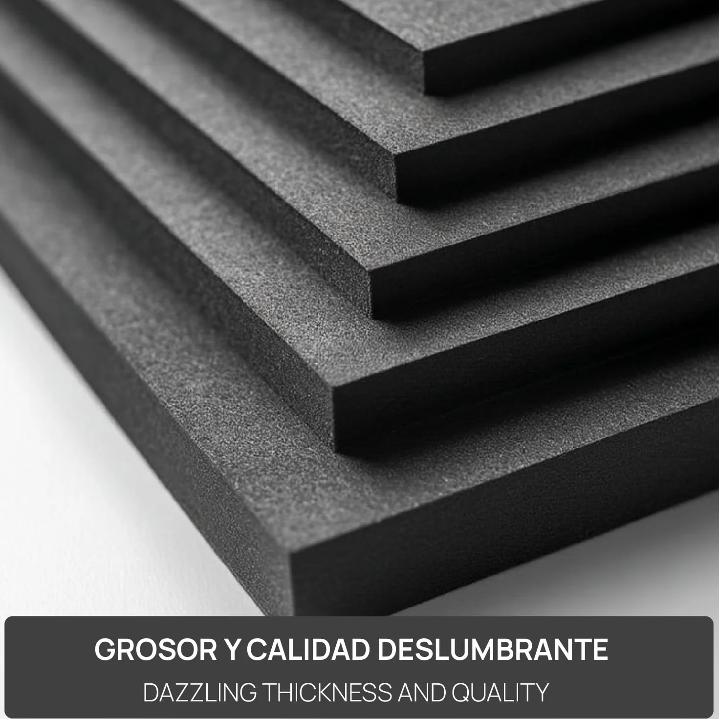 OFITURIA Pannello in Schiuma Nero A4 21x29.7 cm, Lastra Polistirene Espanso Leggero Rigido, Foamboard Multiuso, Spessore 5 mm