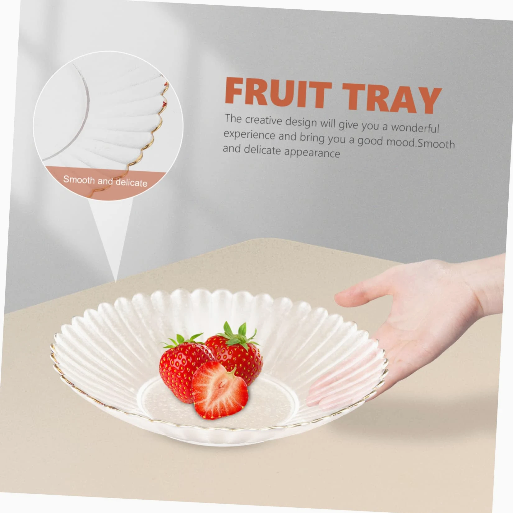 Dto Vassoio Multiuso per Frutta in Cristallo, Vassoio per Torte, Fornitura per Feste di Matrimonio