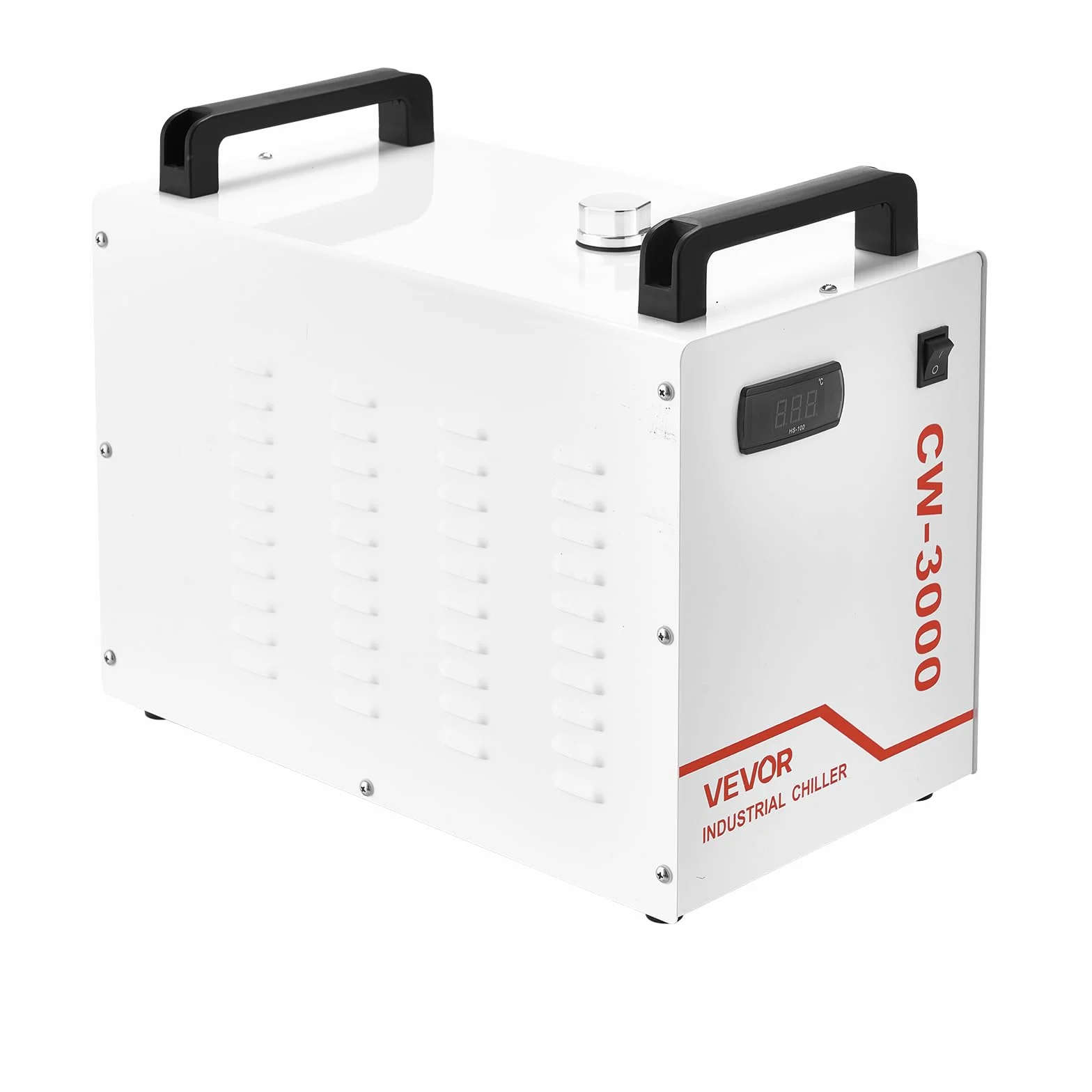 VEVOR Refrigeratore d'Acqua Industriale CW-3000 per Incisione Laser 65W, Capacità 9L, Portata 10L/min