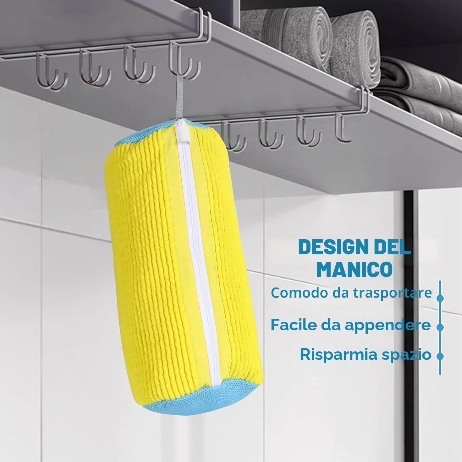Sacchetto Scarpe Lavatrice 2 Pezzi, Sacchetti Riutilizzabili con Cerniera Invisibile, Microfibra Sacca per Lavare Scarpe In Lavatrice Pulizia Completa a 360° per Sneakers e Scarpe Sportive