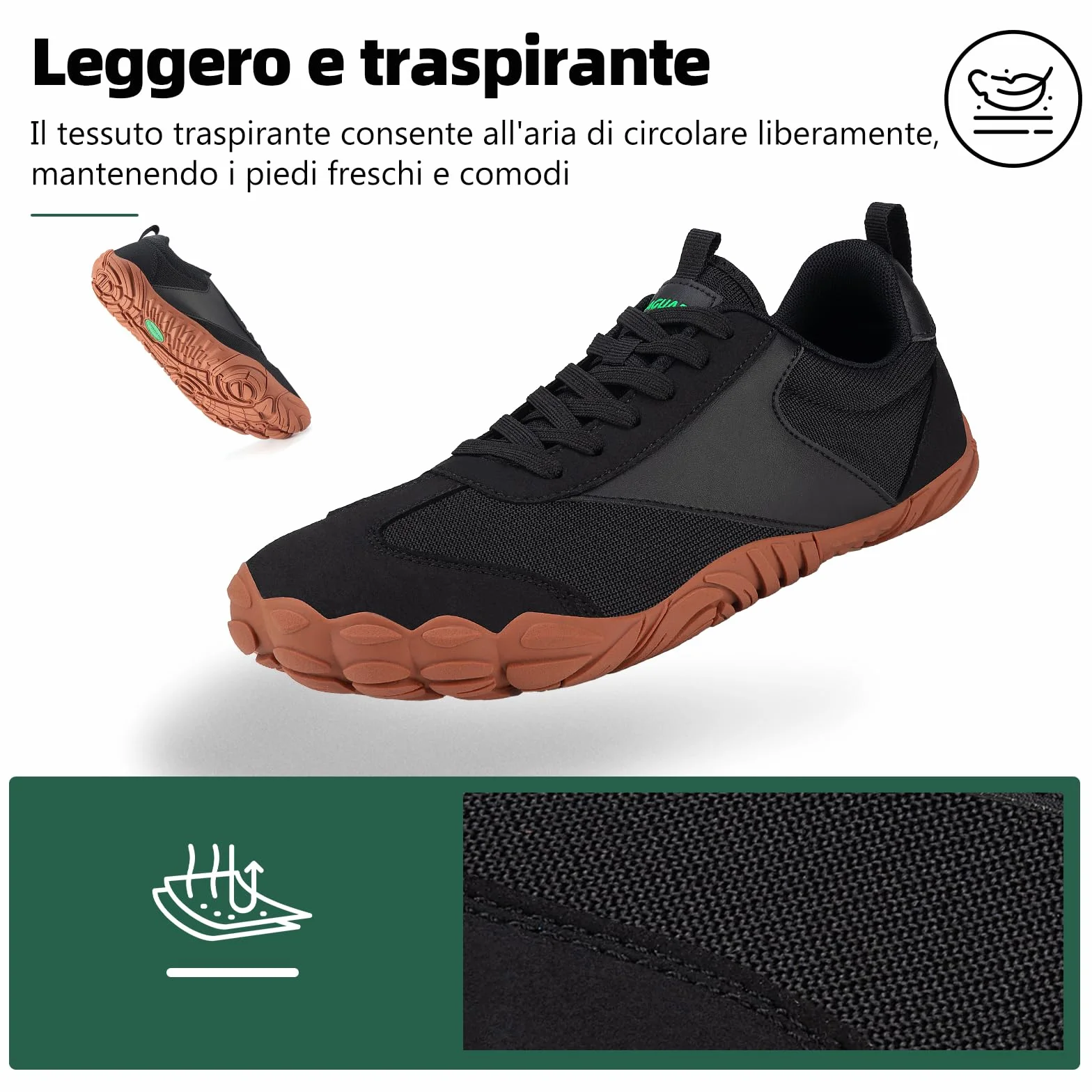 SAGUARO Barefoot Shoes Minimaliste Traspiranti Leggera