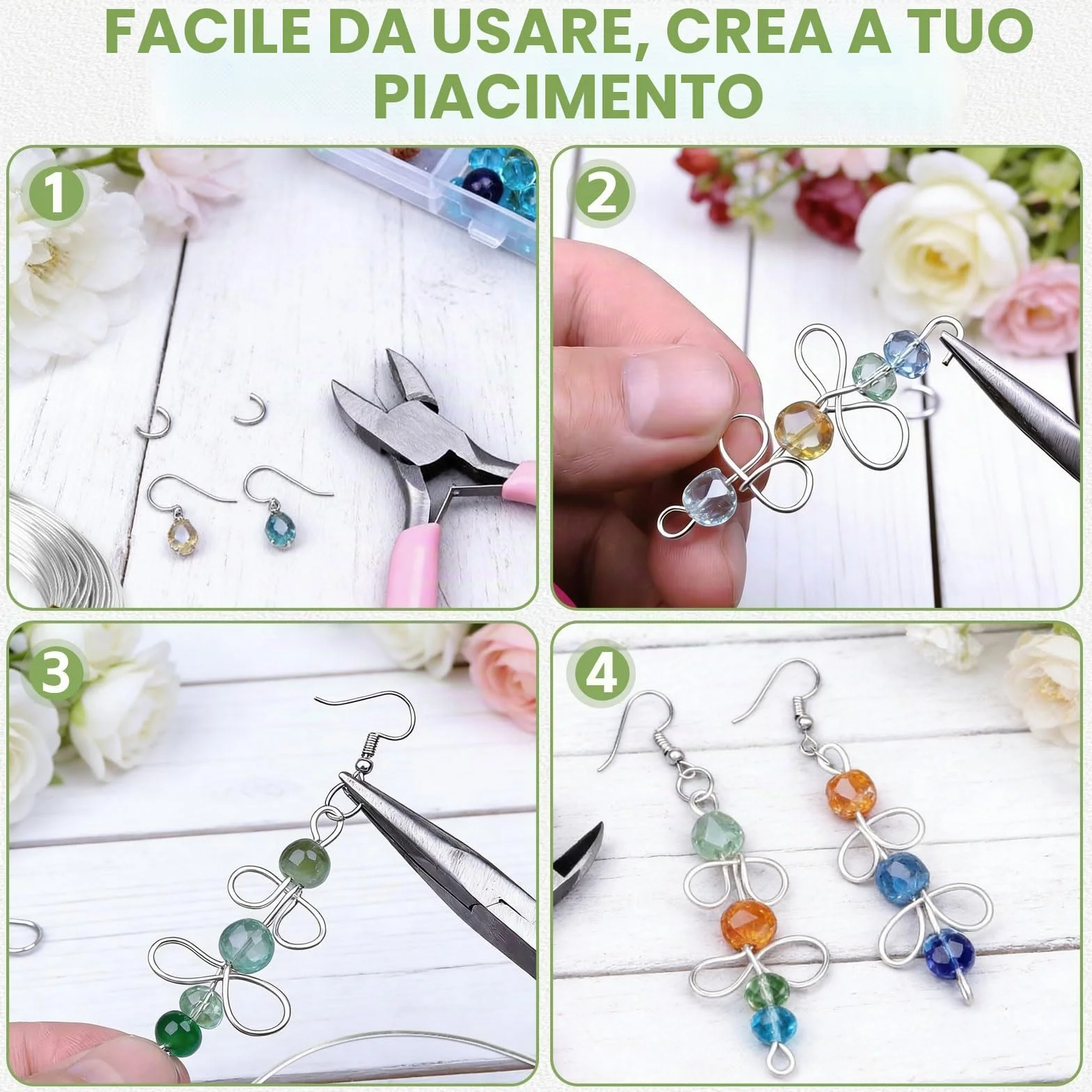 Filo di Alluminio 2mm 33M Argento Pieghevole Flessibile per Bricolage DIY Gioielleria